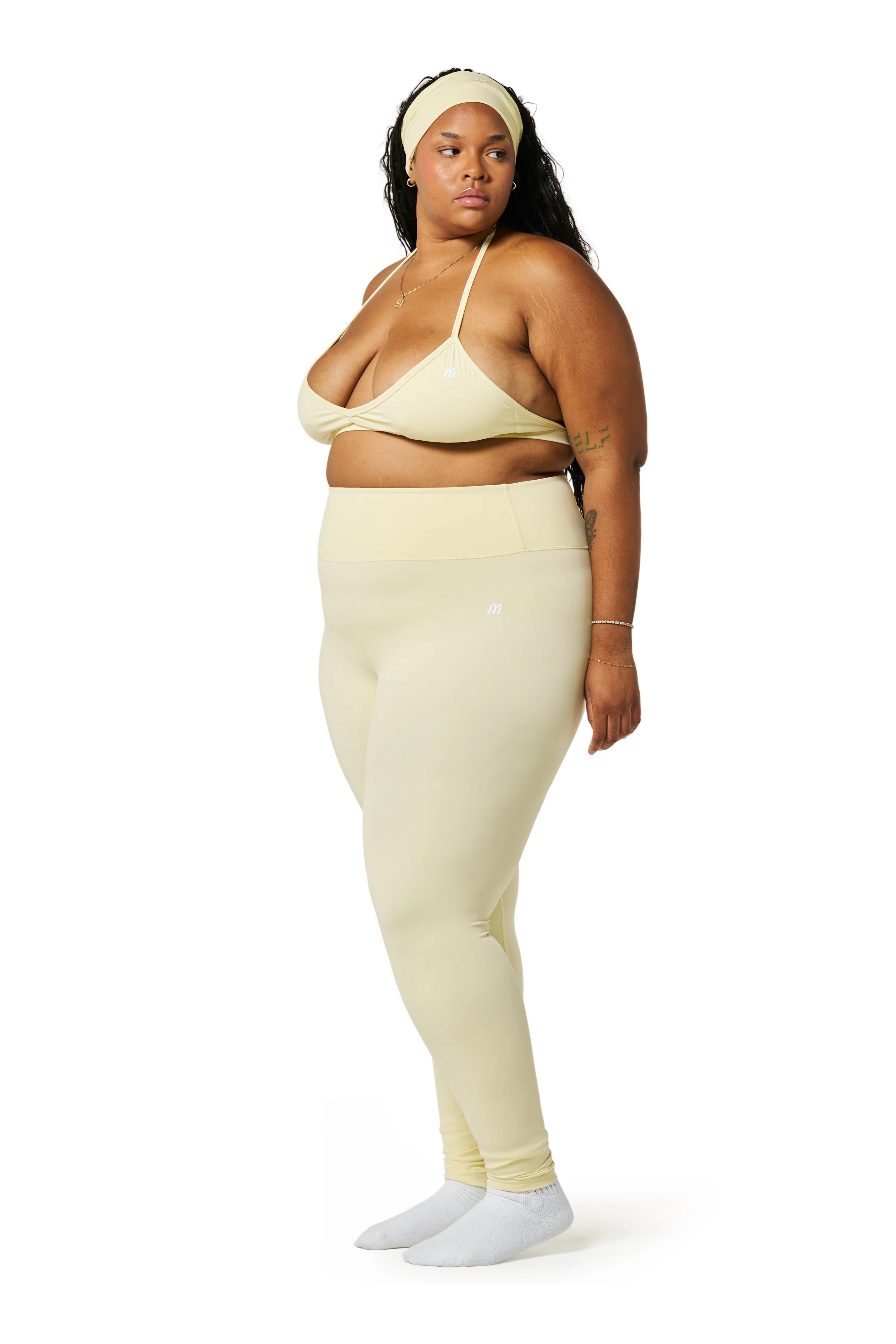 Everyday Halter Sports Bra - Buttercream