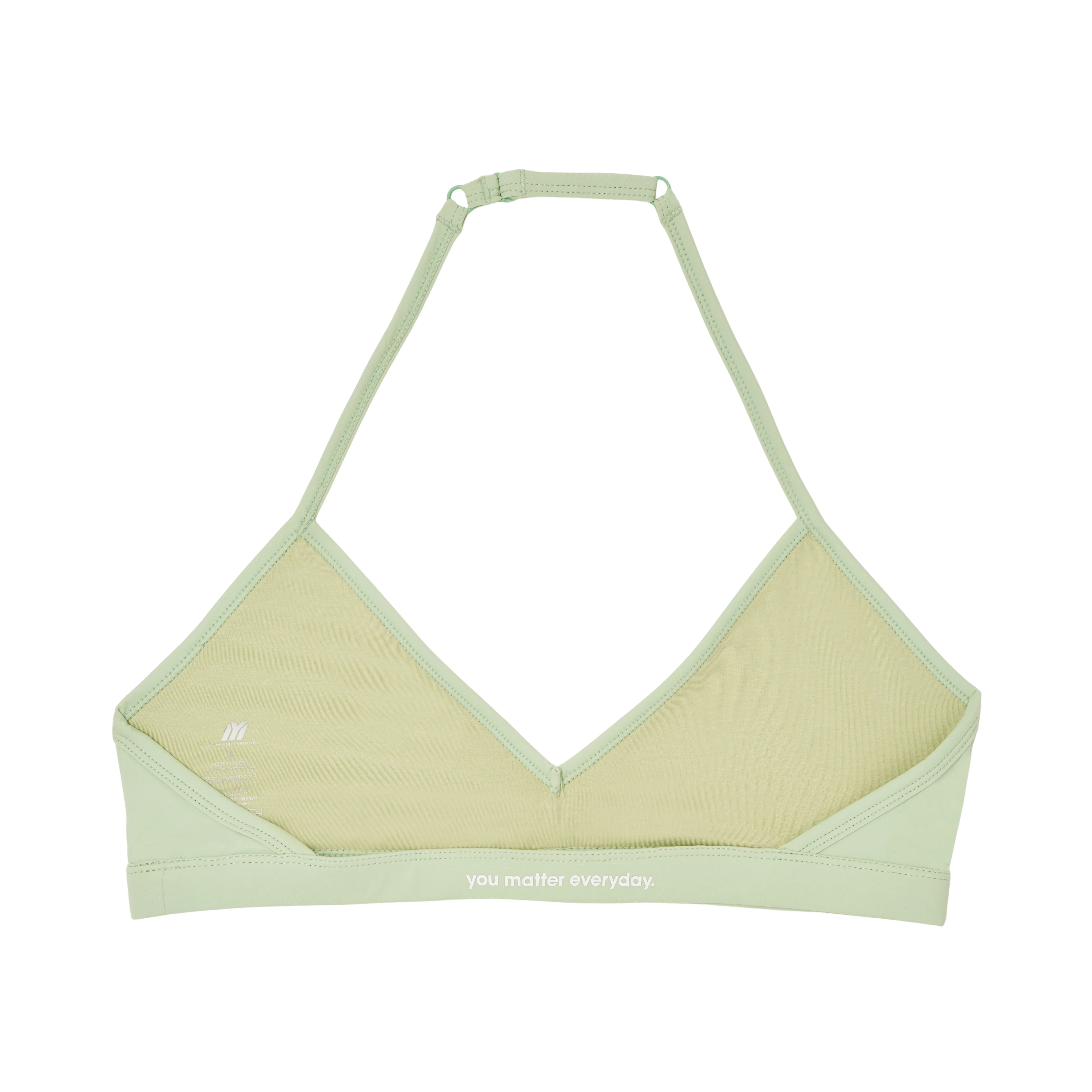 Everyday Halter Sports Bra - Sage Green - Image 3