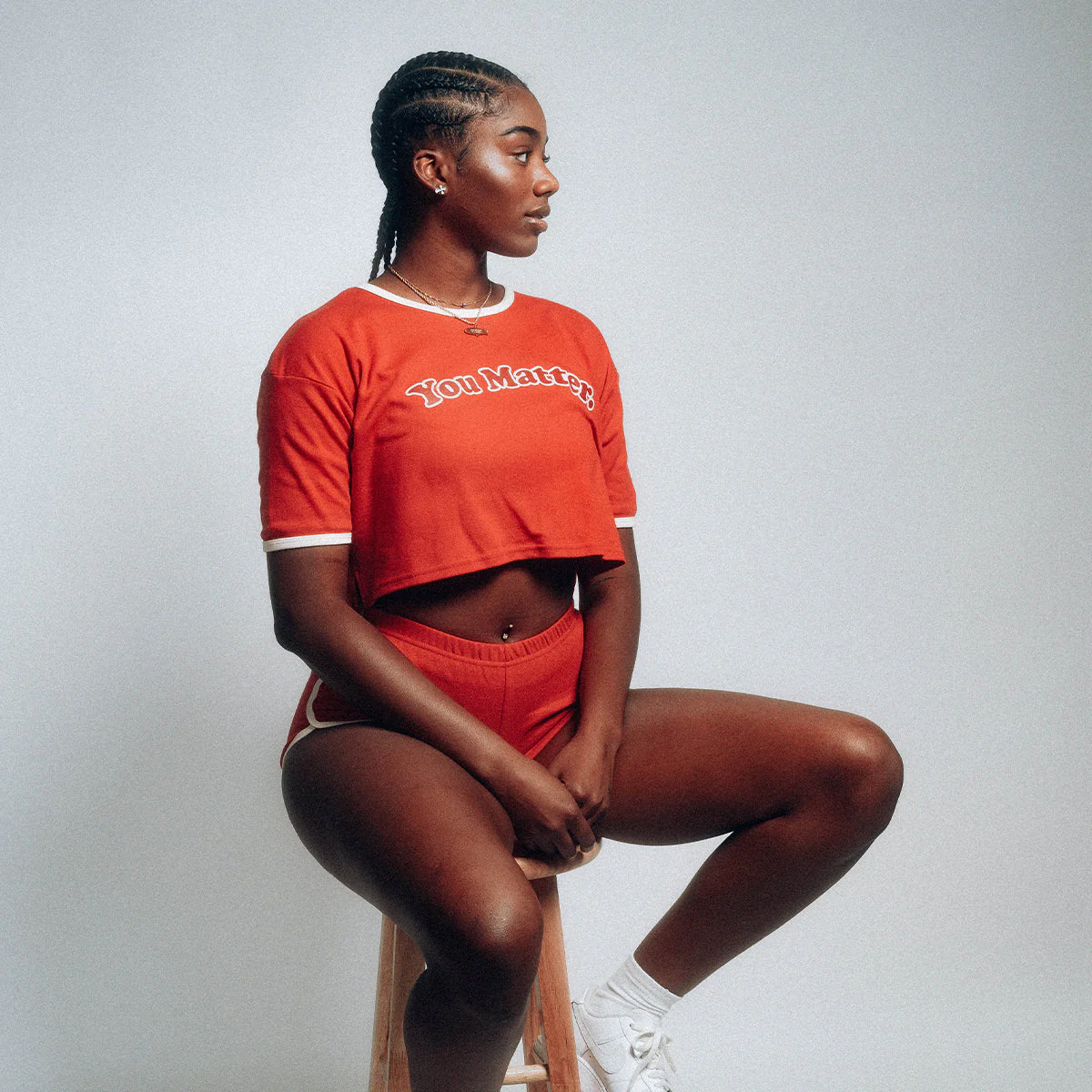 You Matter Short Shorts - Red - Image 9