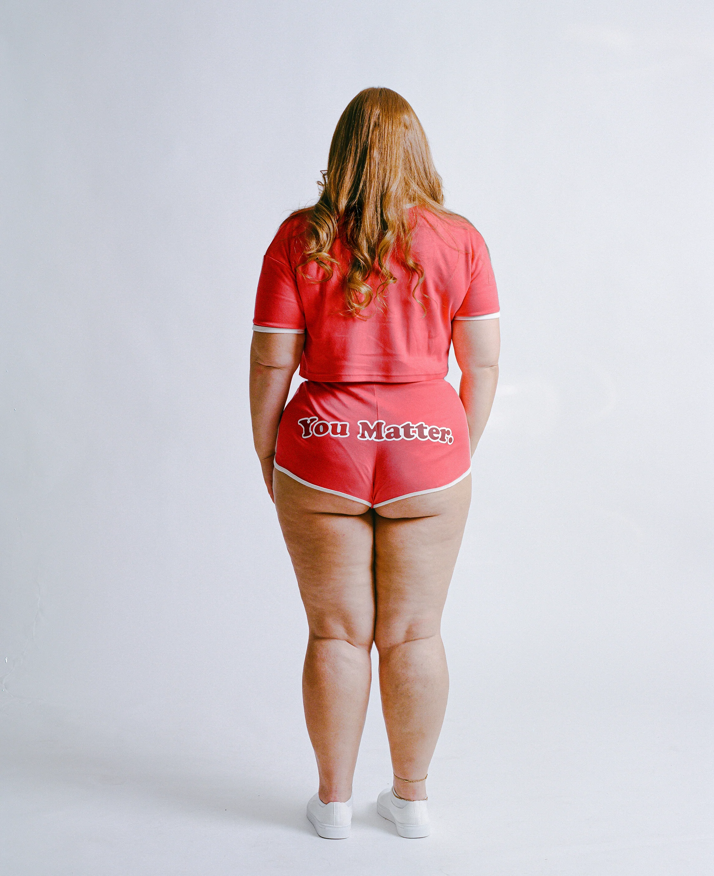 You Matter Blossom Red Short Shorts - Image 5