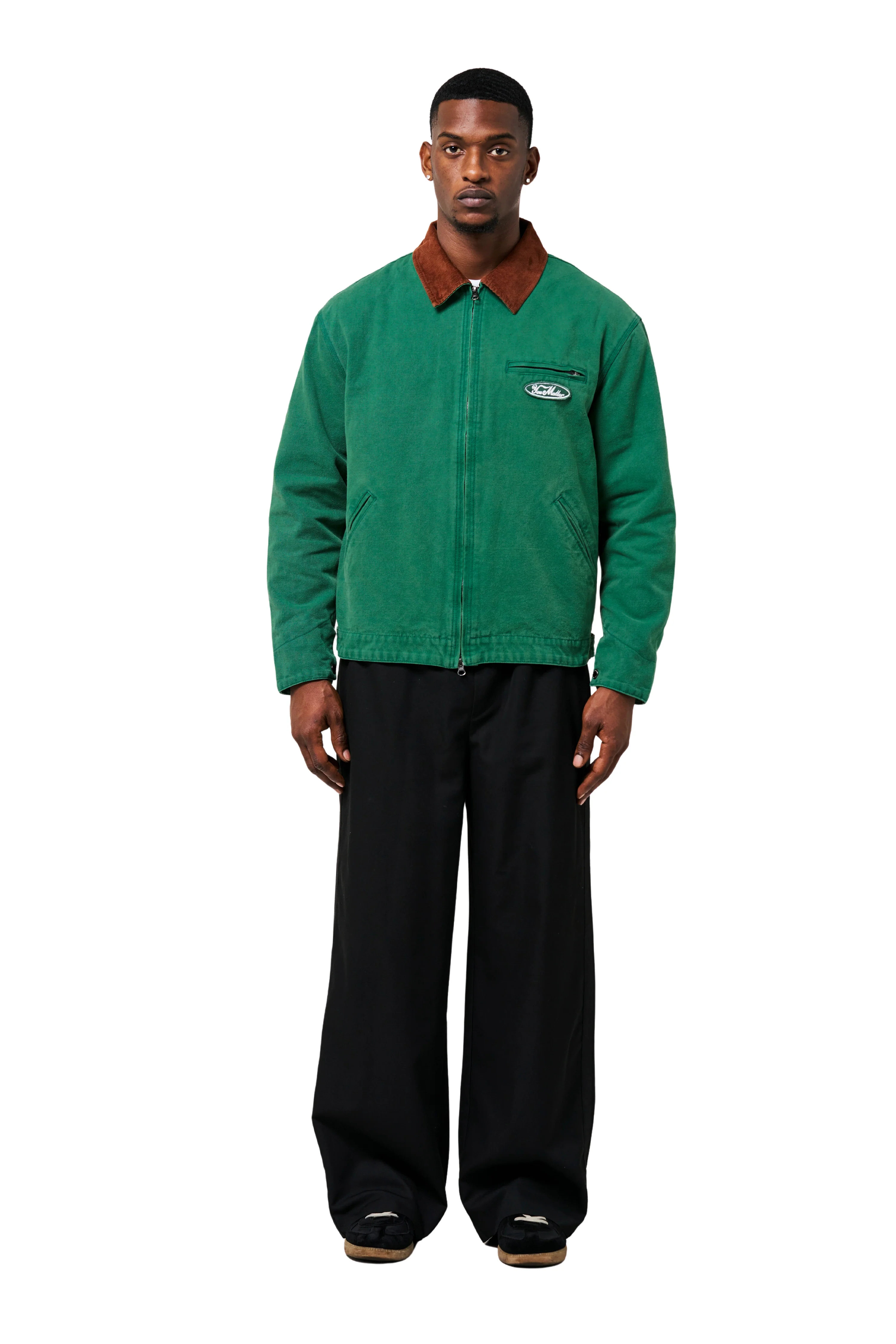 You Matter Blue Collar Jacket - Forest Green - Image 3