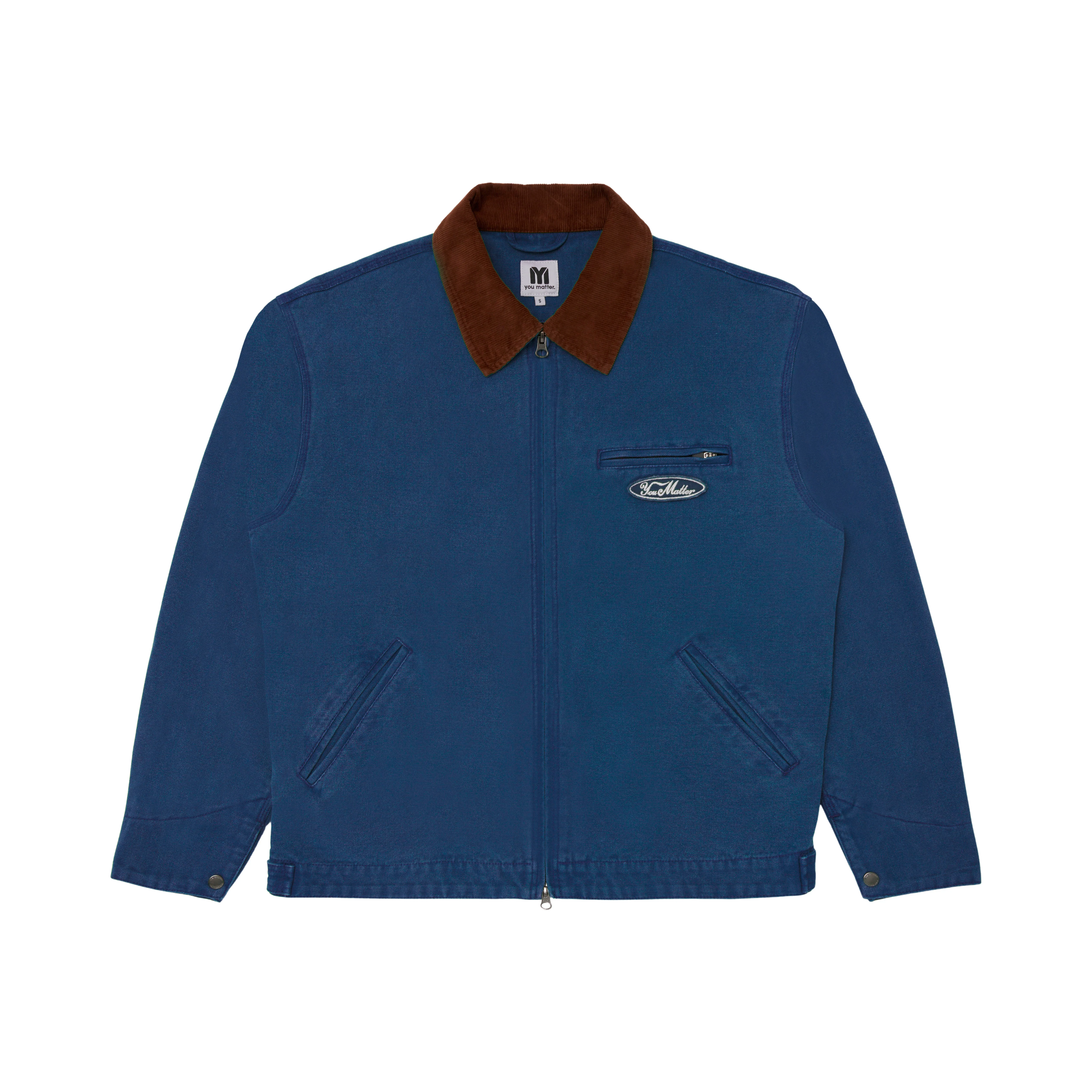 You Matter Blue Collar Jacket - Navy - Image 3