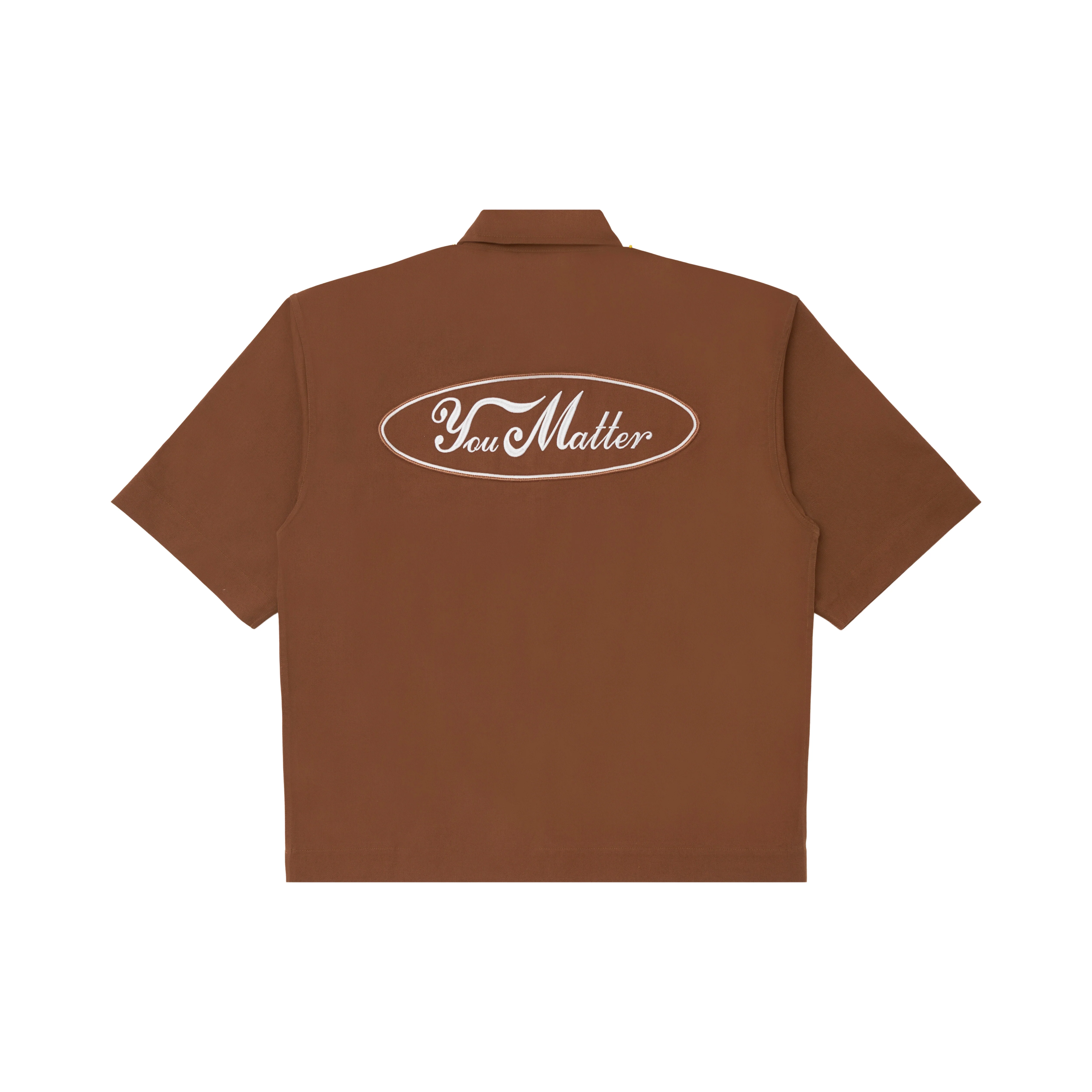 You Matter Blue Collar Shirt - Brown - Image 4