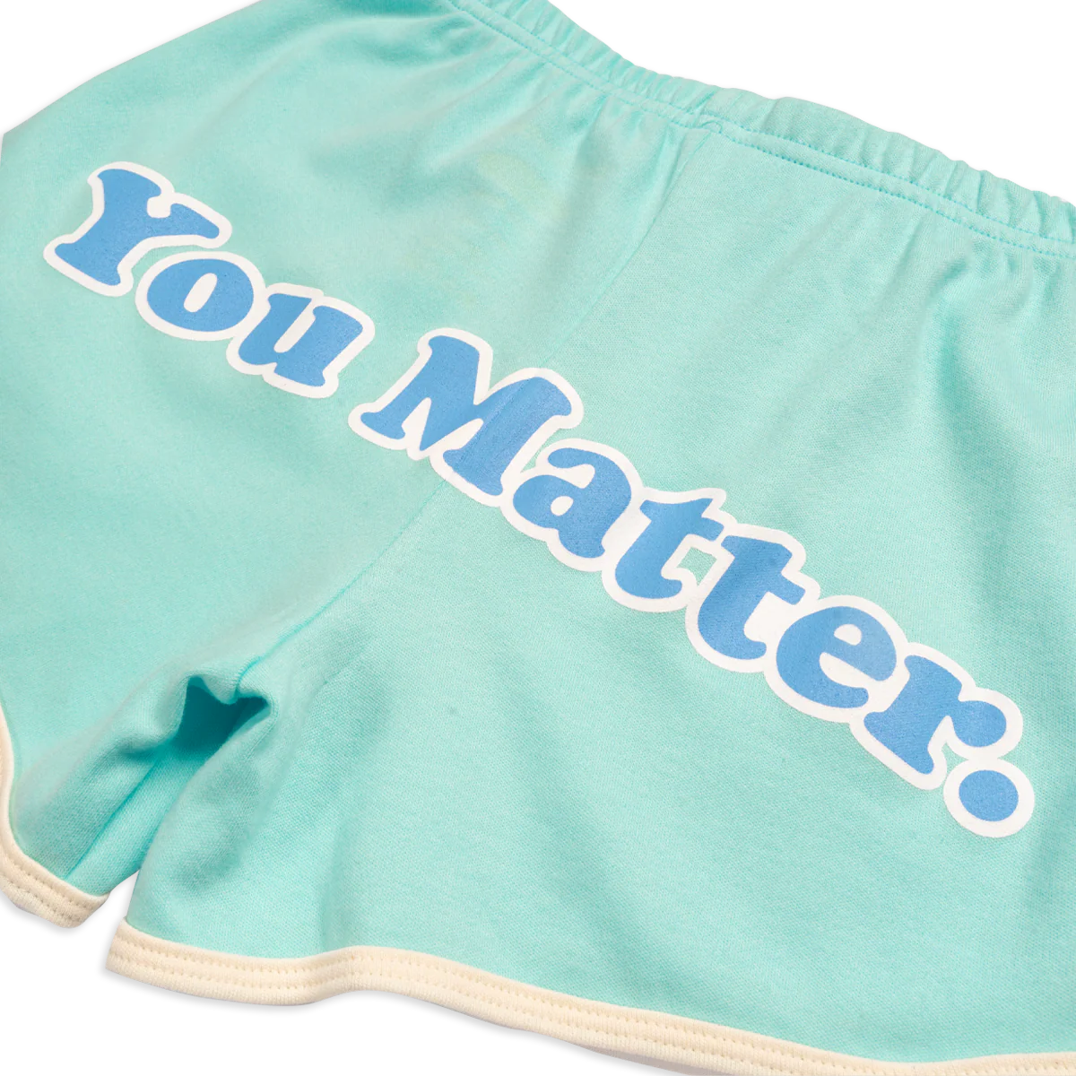 You Matter Baby Blue Short Shorts - Image 3