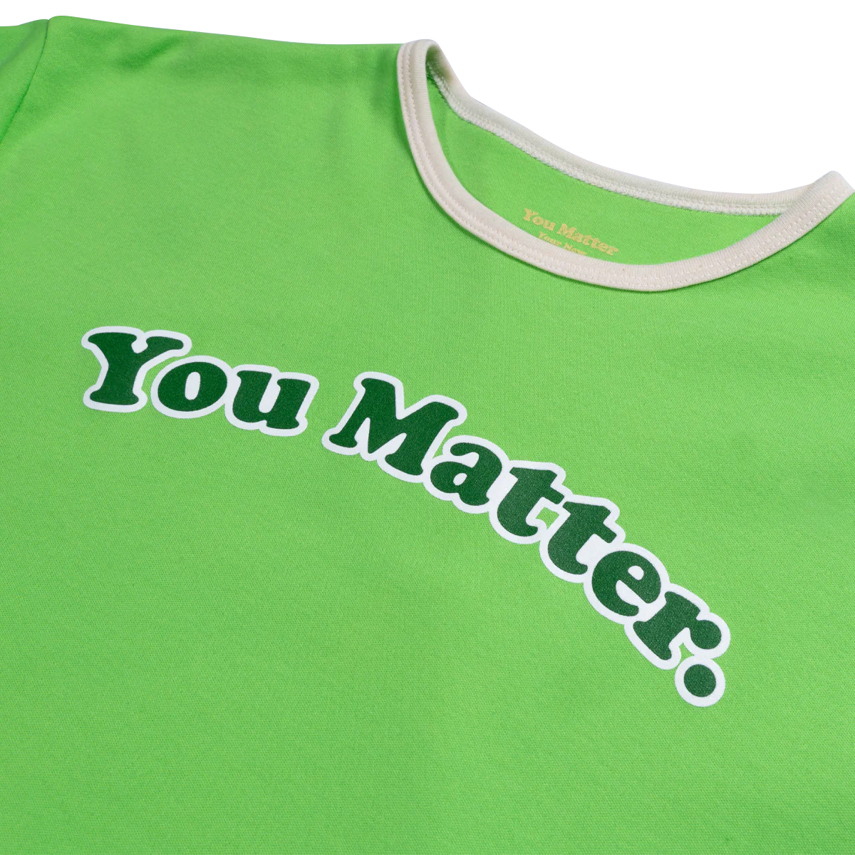 You Matter Buttercup Green Crop Top - Image 3