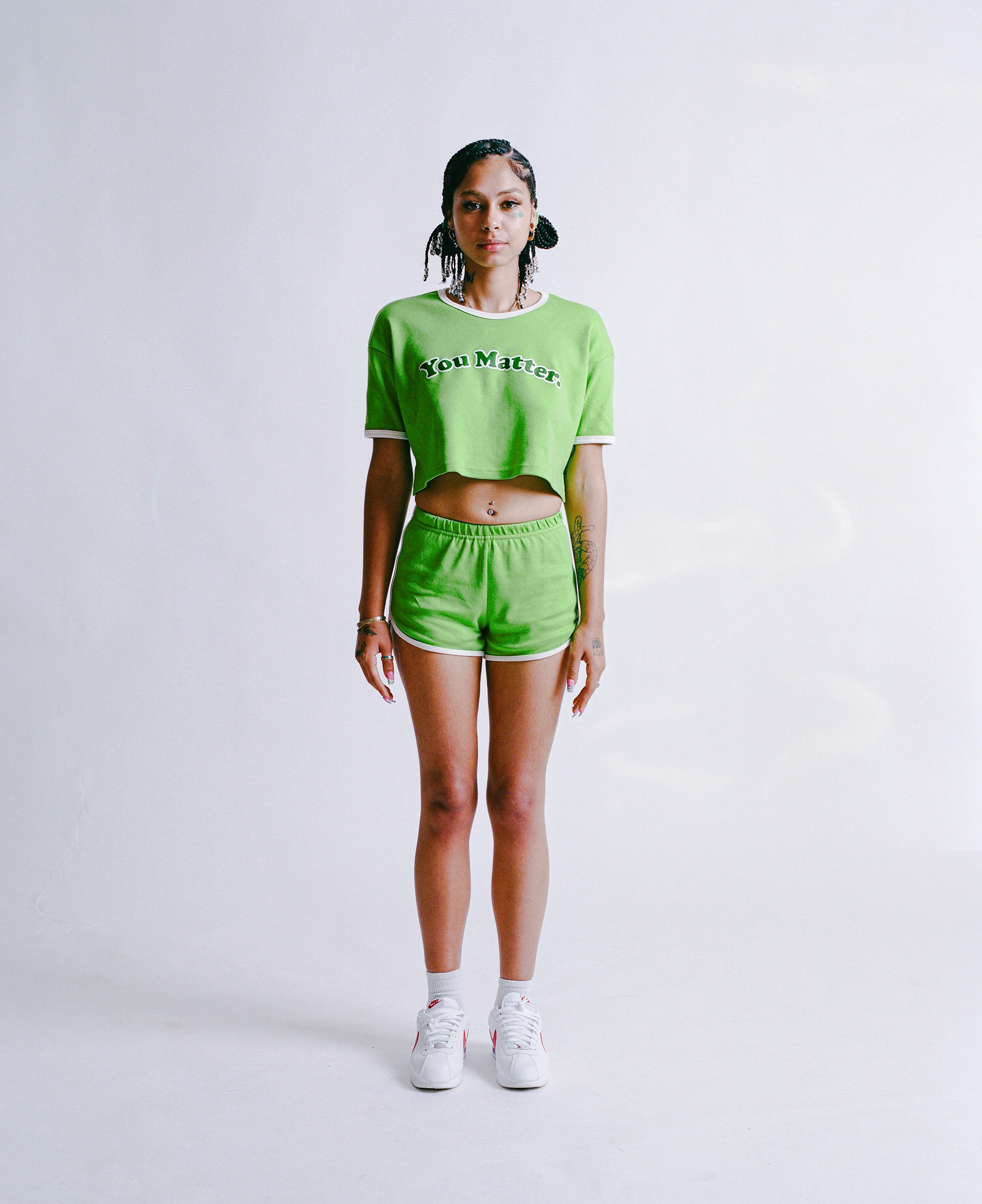 You Matter Buttercup Green Crop Top - Image 4