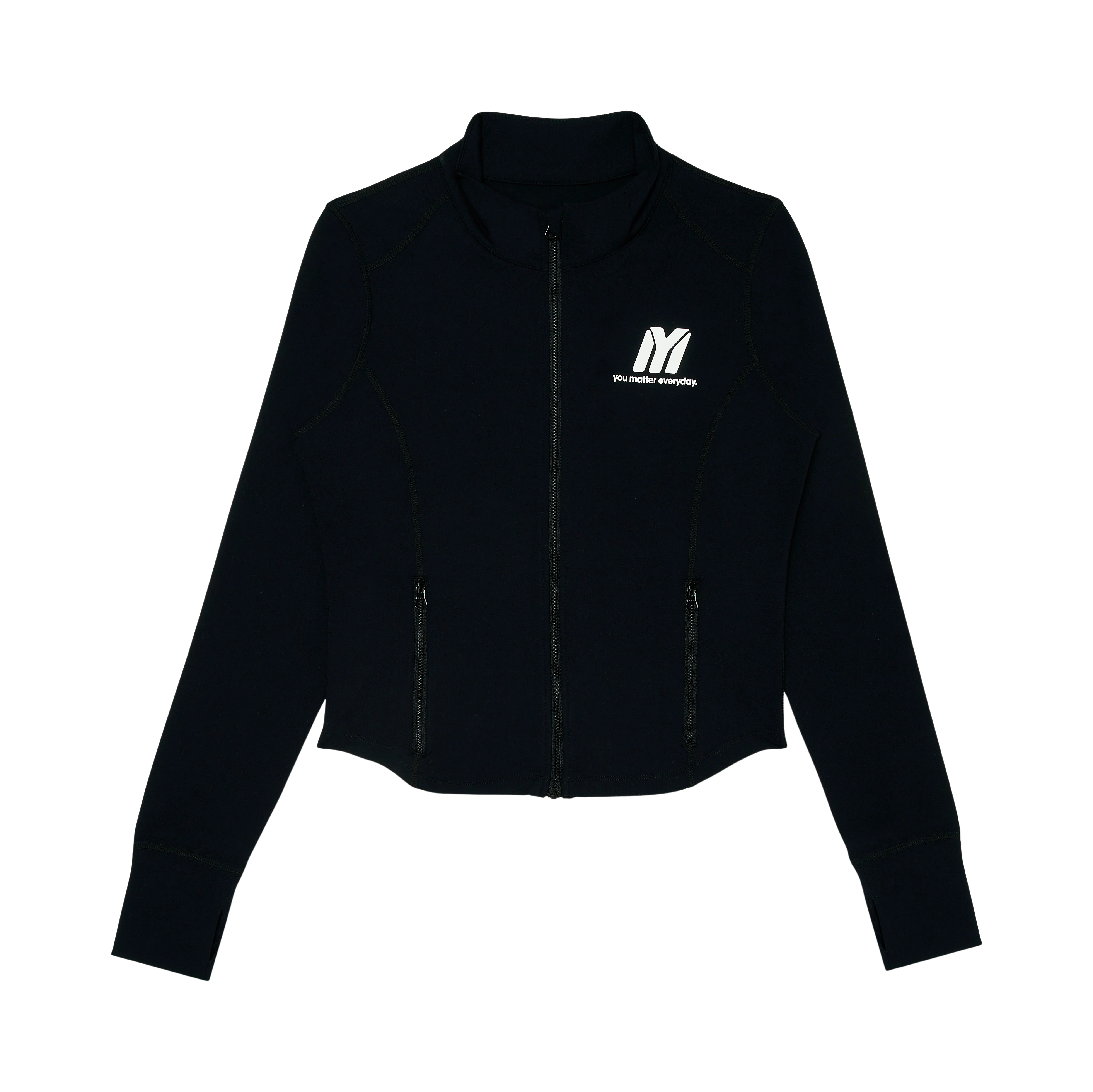 You Matter Everyday Active Zip Up Jacket - Black - Image 2