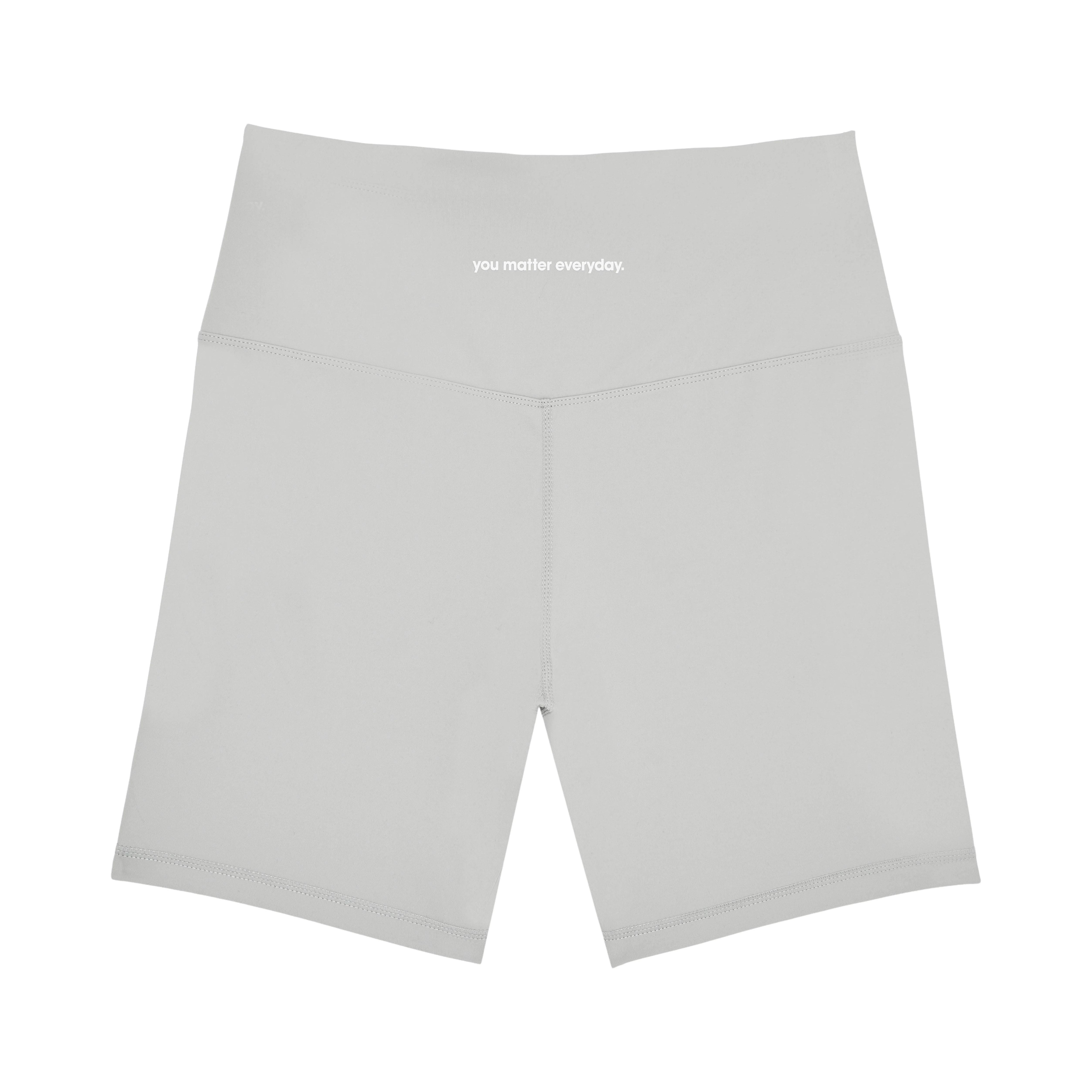 You Matter Everyday Biker Shorts - Ash Grey - Image 3