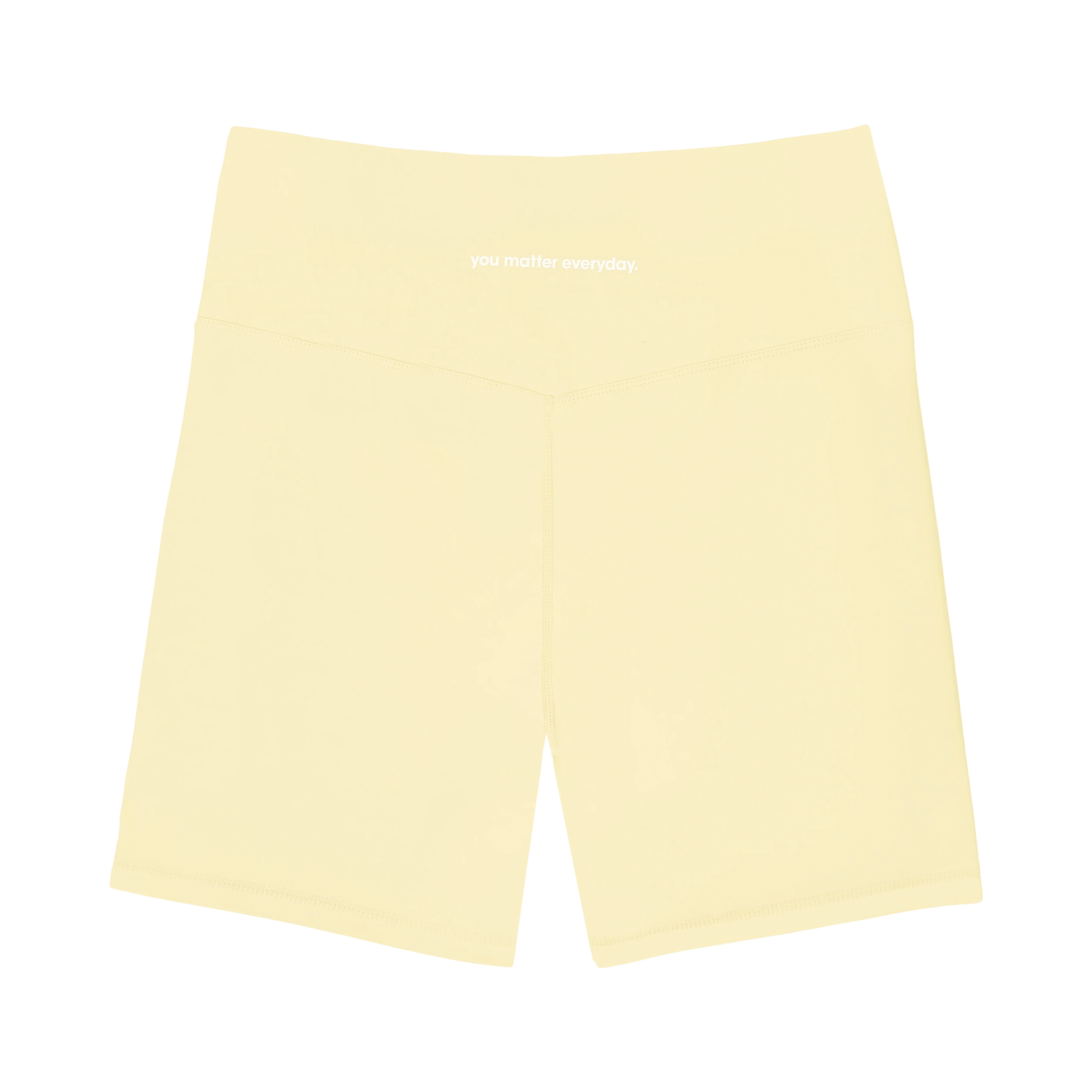 You Matter Everyday Biker Shorts - Buttercream Yellow - Image 3