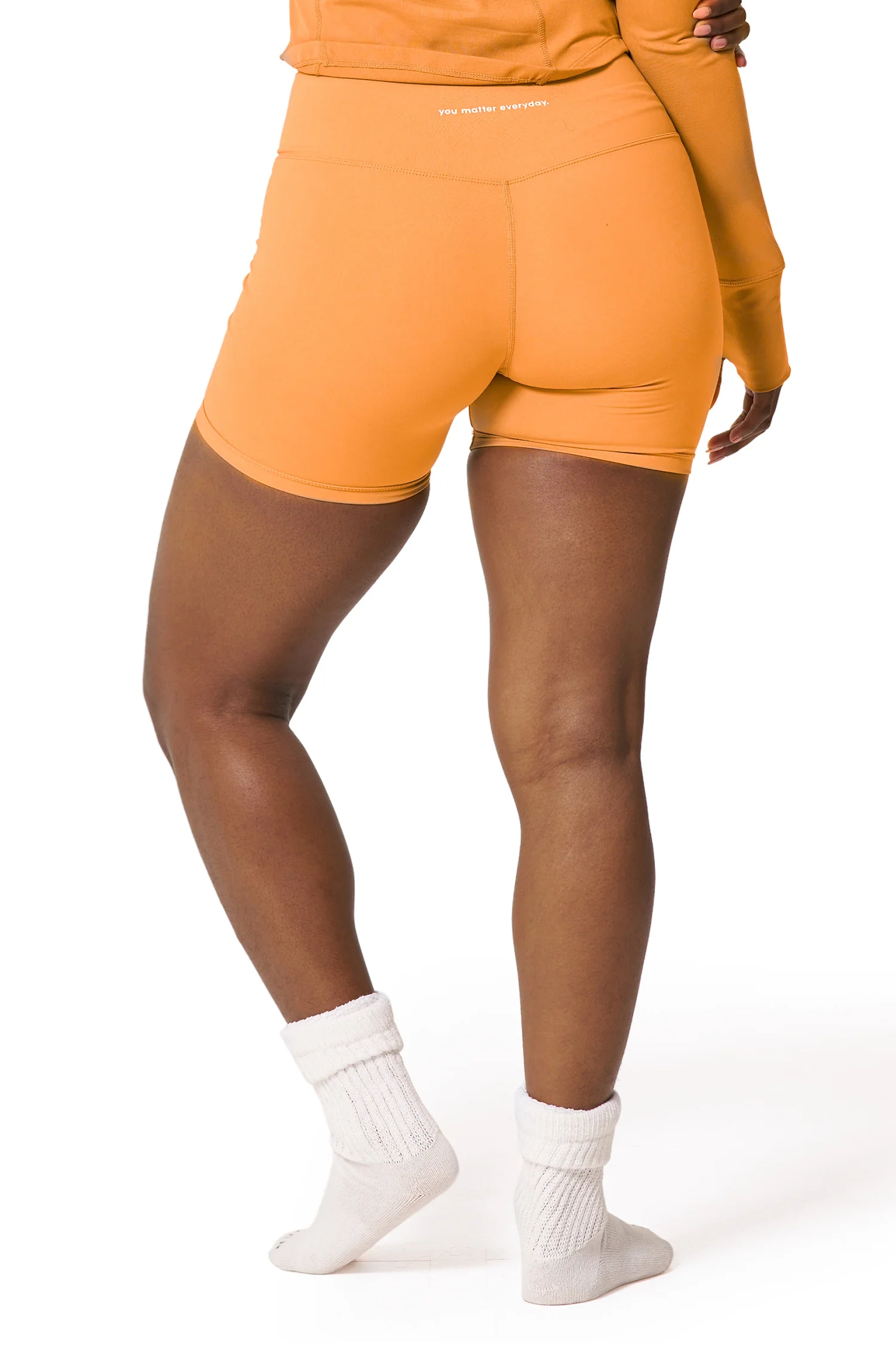 You Matter Everyday Biker Shorts - Georgia Peach