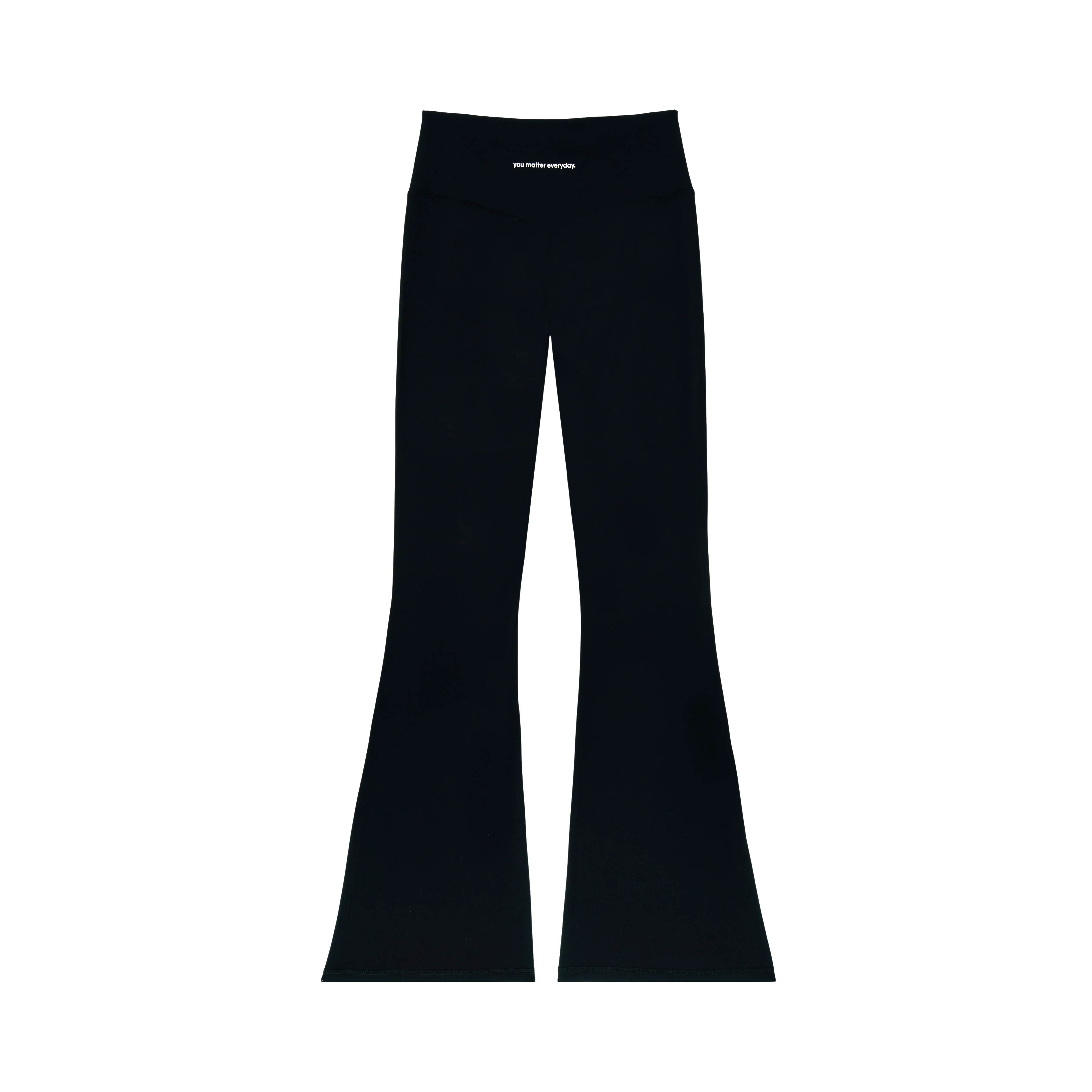 You Matter Everyday Flare Yoga Pants - Black - Image 3