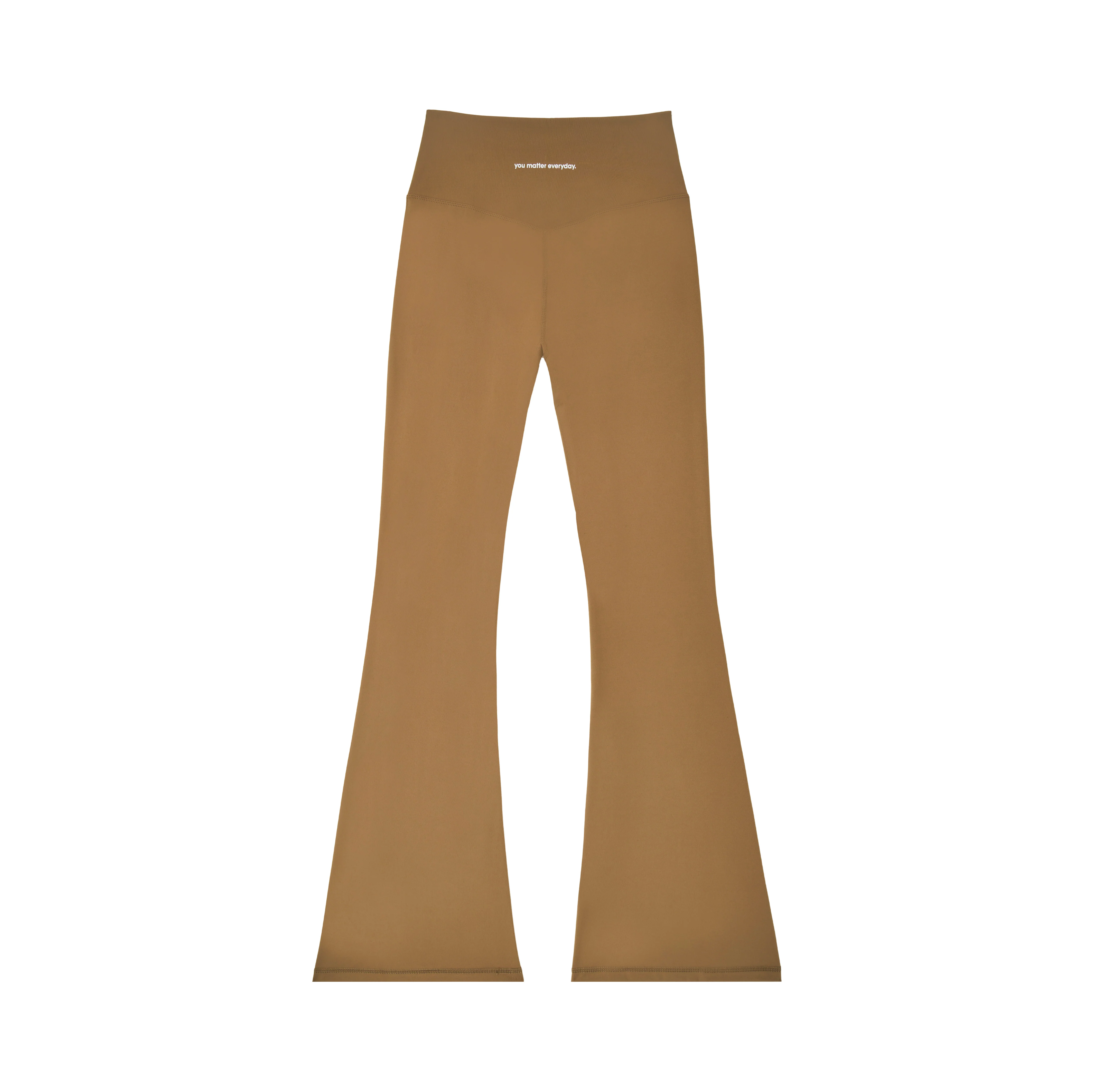 You Matter Everyday Flare Yoga Pants - Brown - Image 3
