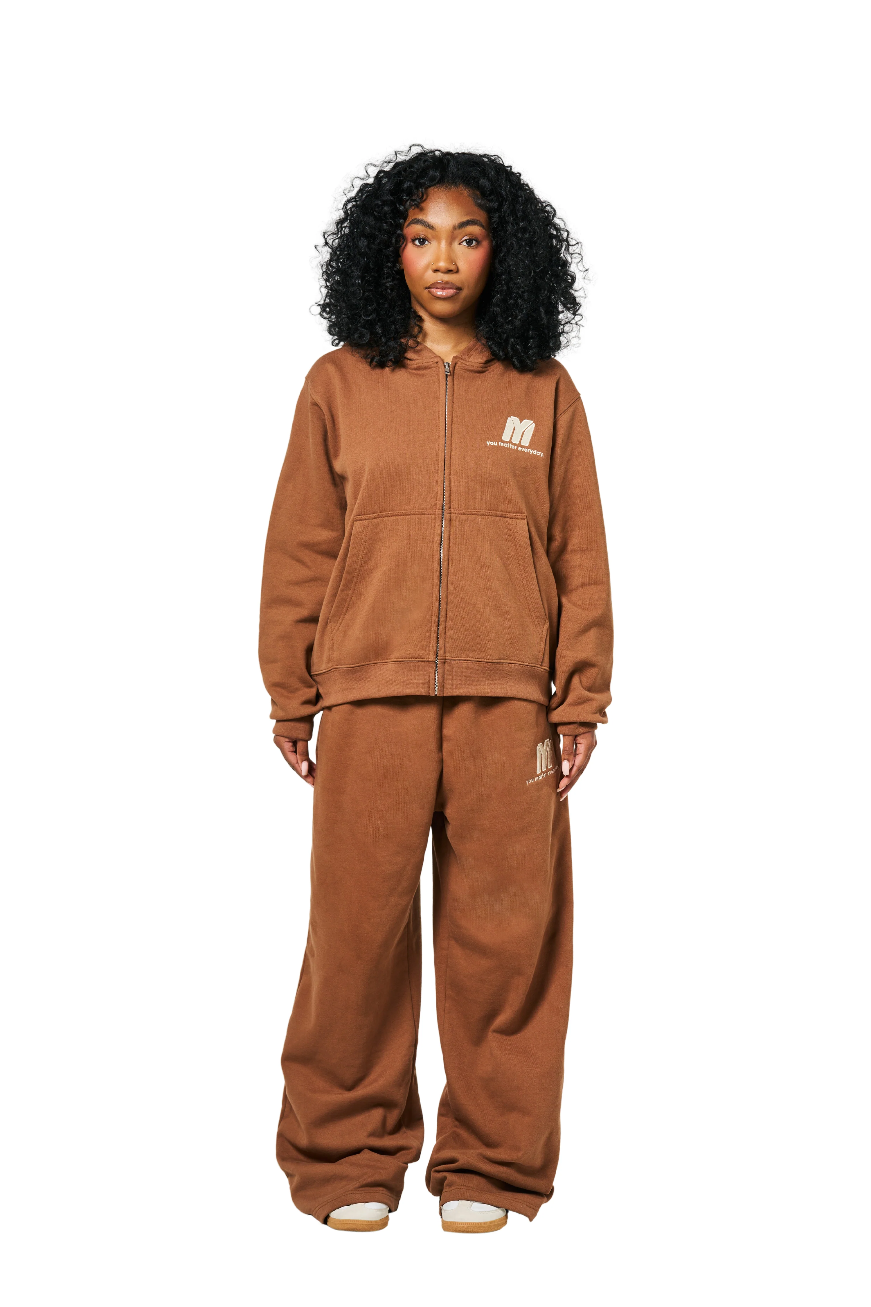 You Matter Everyday Wide Leg Sweatpants - Doberman - Image 3