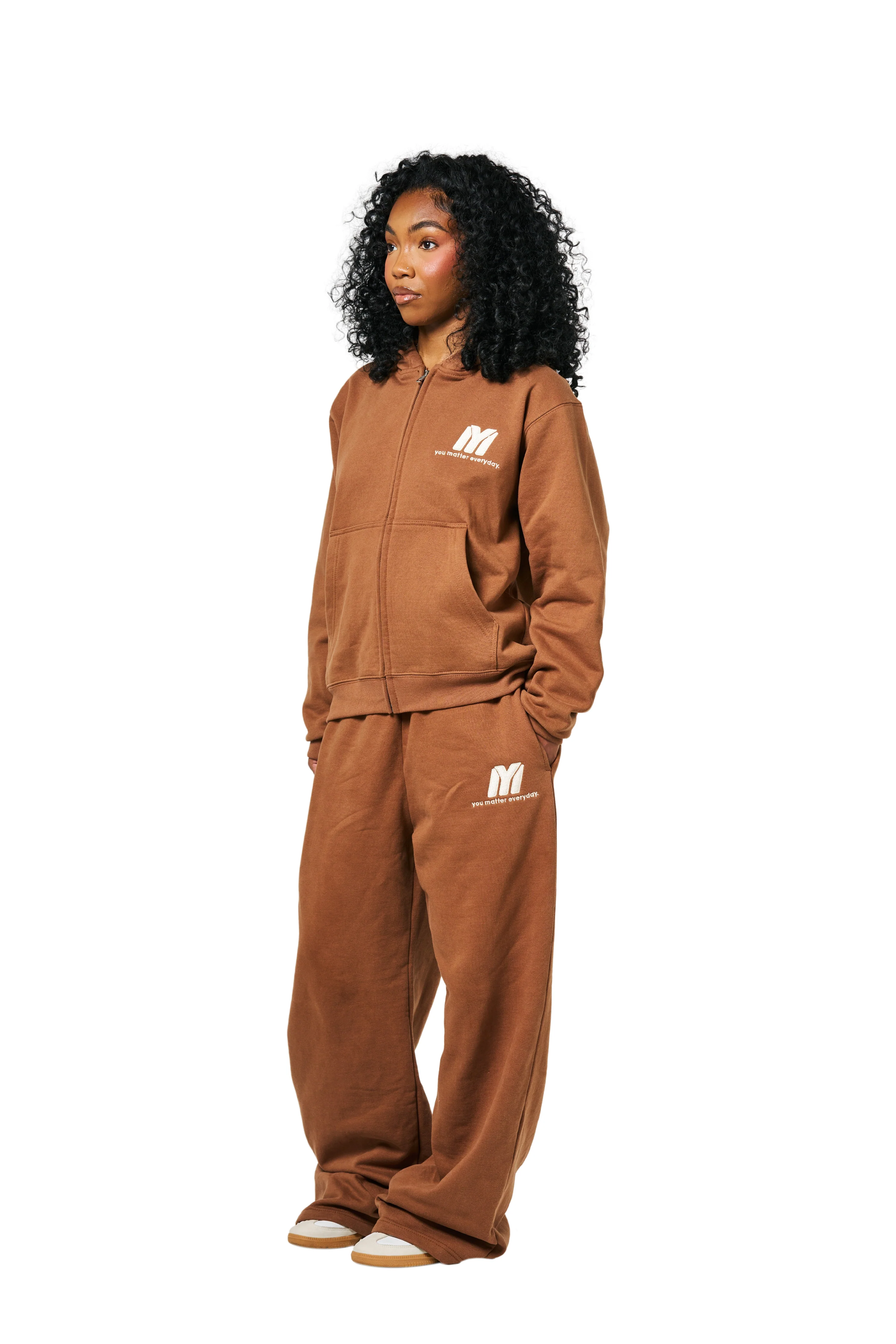 You Matter Everyday Wide Leg Sweatpants - Doberman - Image 4