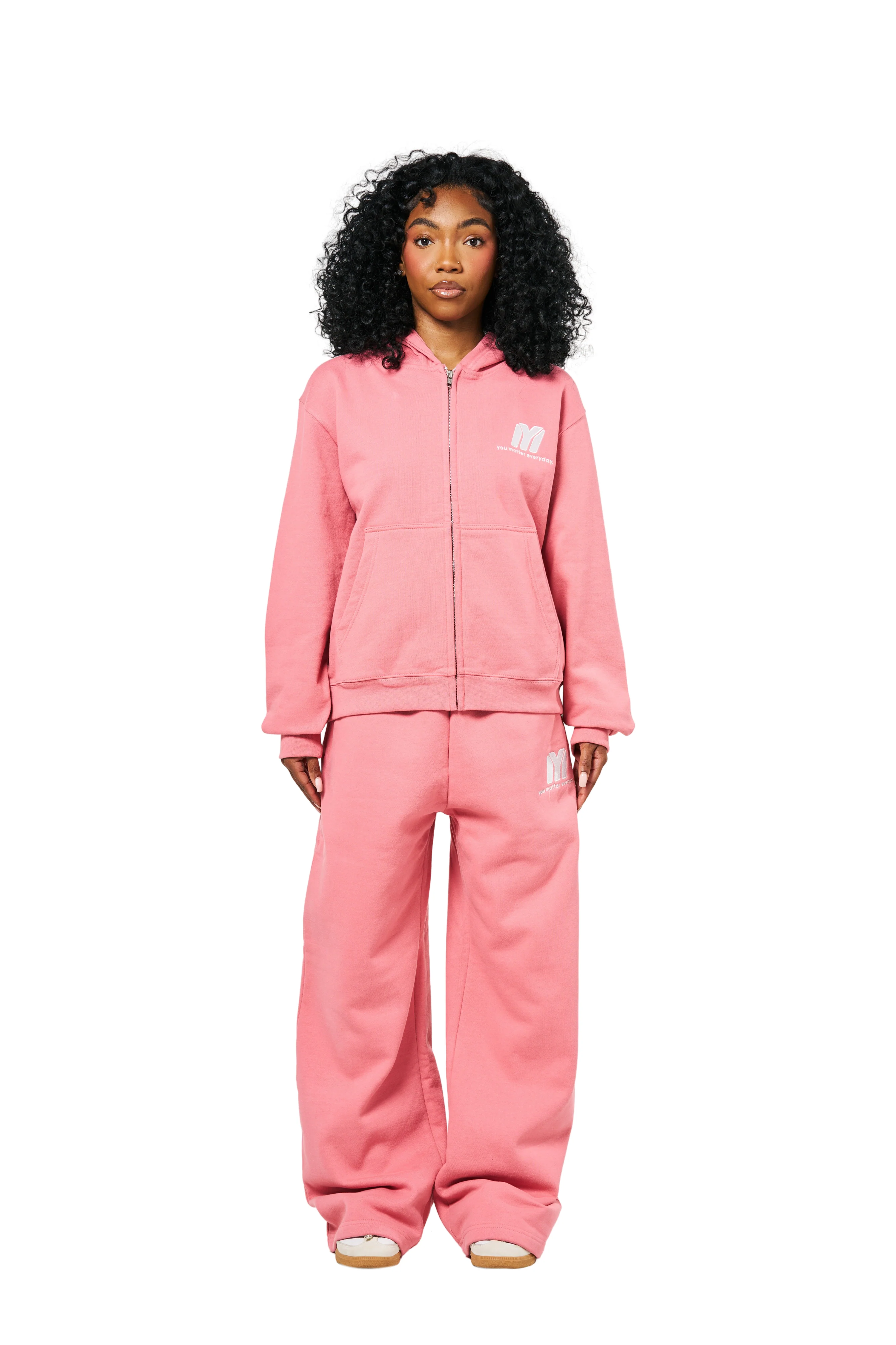 You Matter Everyday Zip Hoodie - Rose Pink