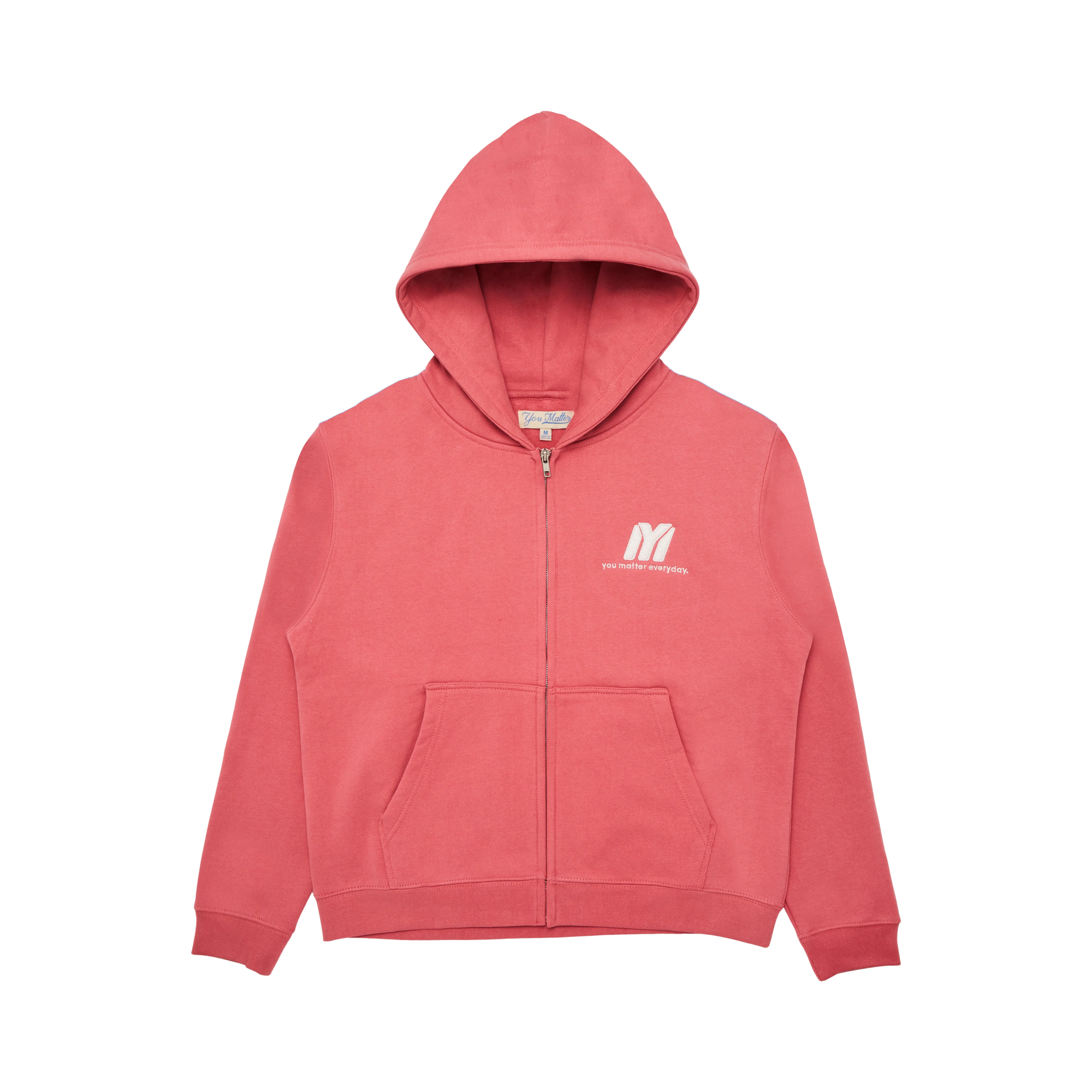 You Matter Everyday Zip Hoodie - Rose Pink - Image 2