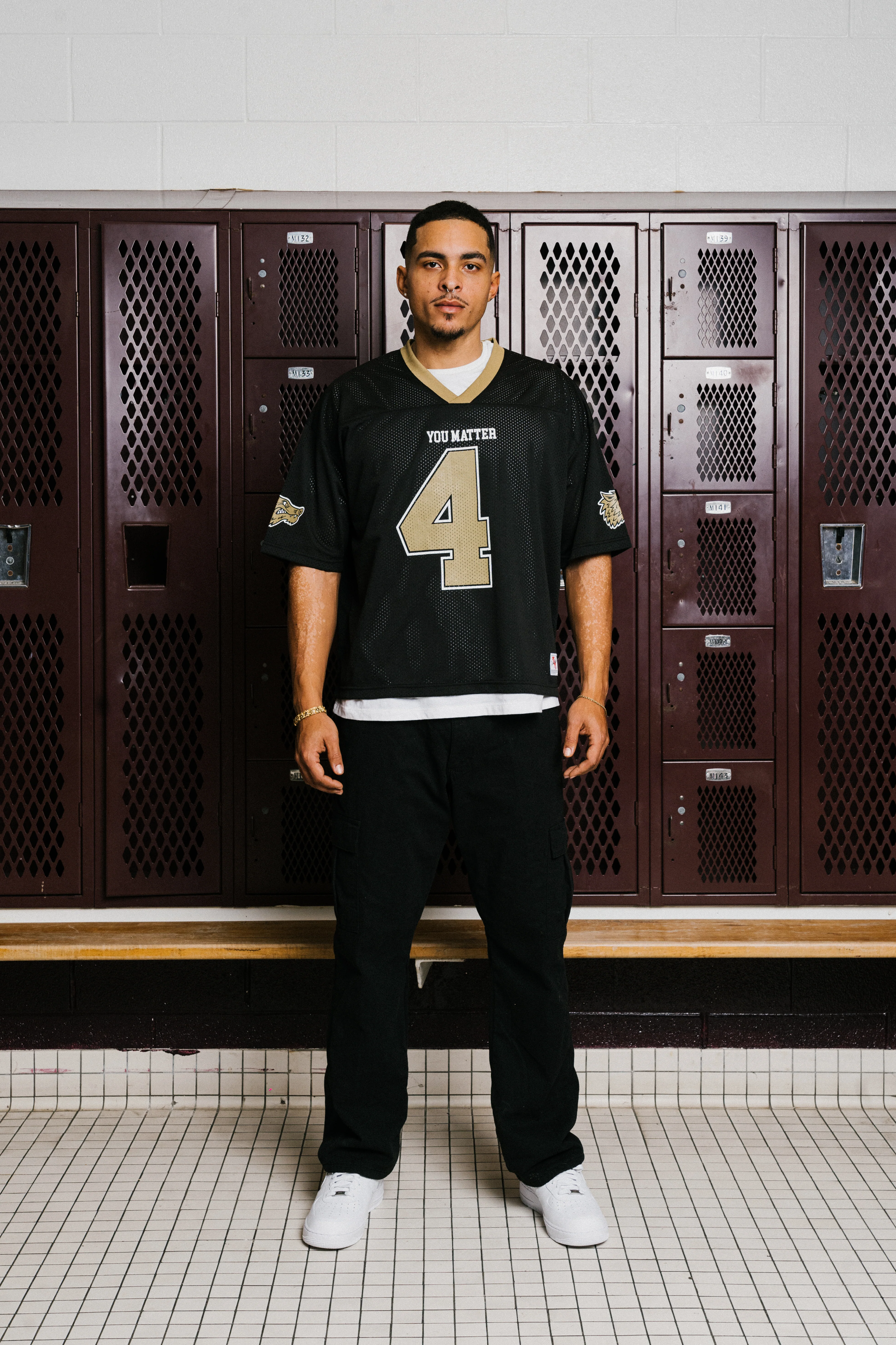 You Matter Football Jersey - Black / Gold - Image 7