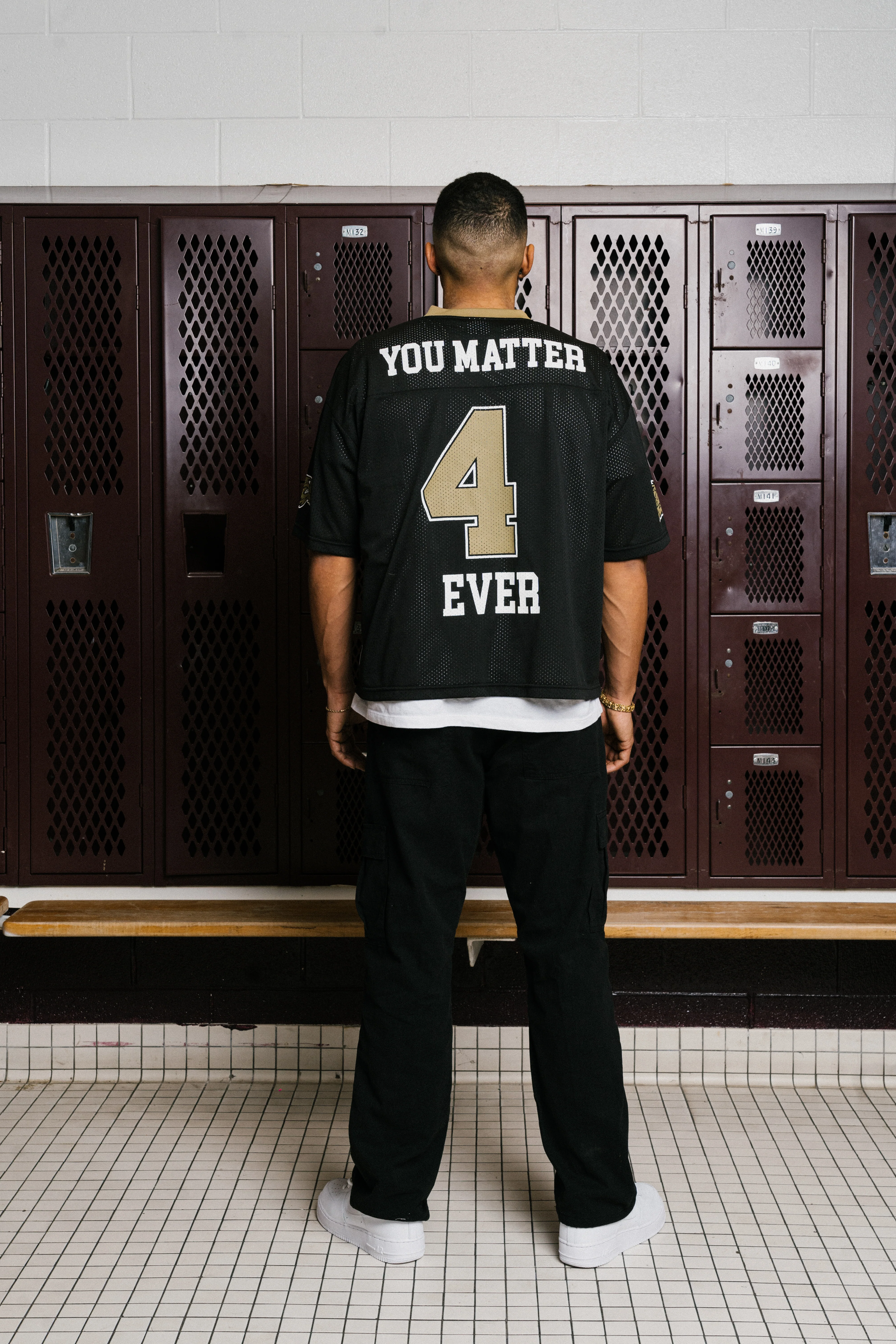 You Matter Football Jersey - Black / Gold - Image 8
