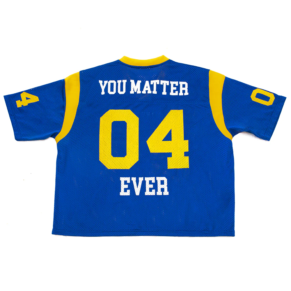 You Matter Football Jersey - Blue & Gold - Image 3
