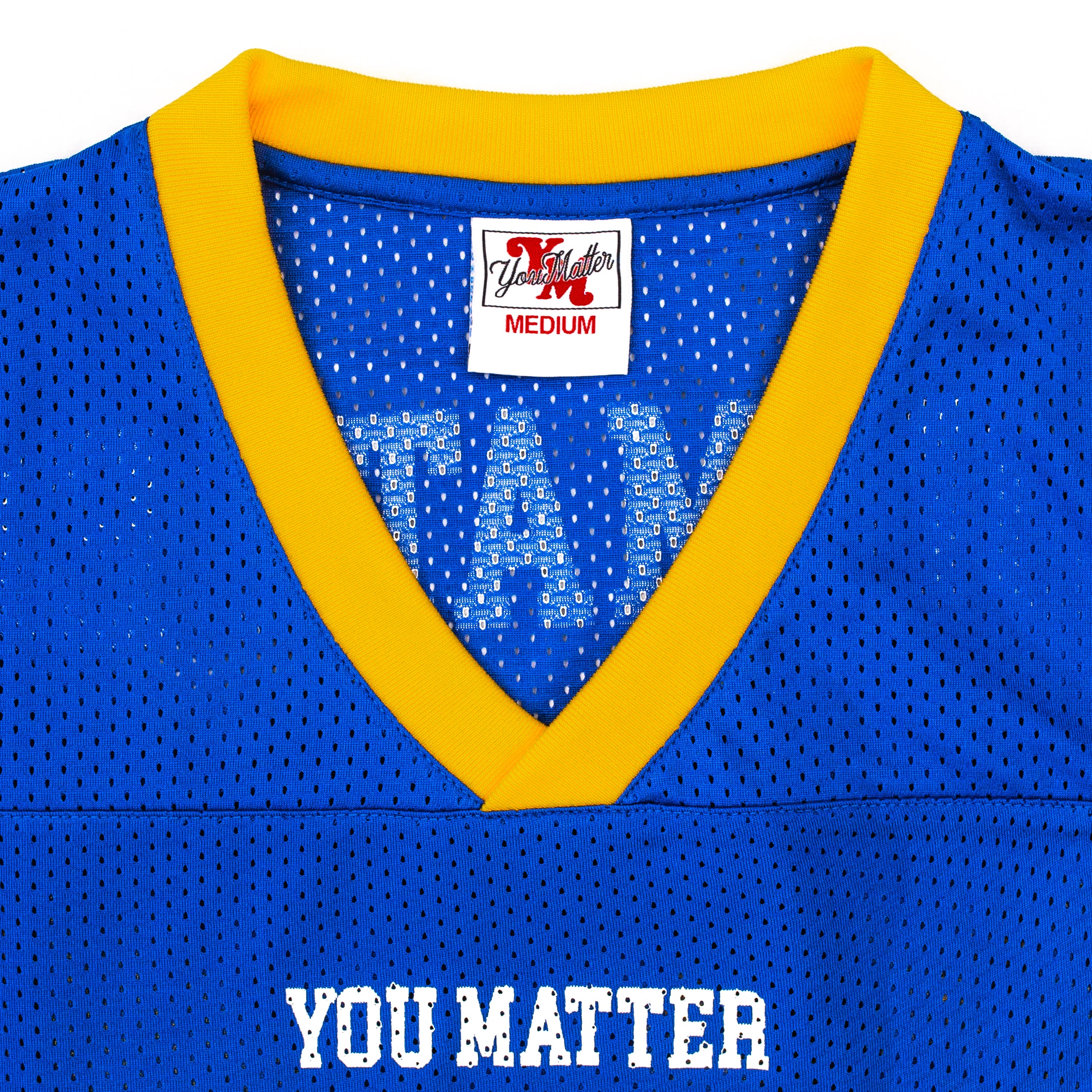 You Matter Football Jersey - Blue & Gold - Image 4