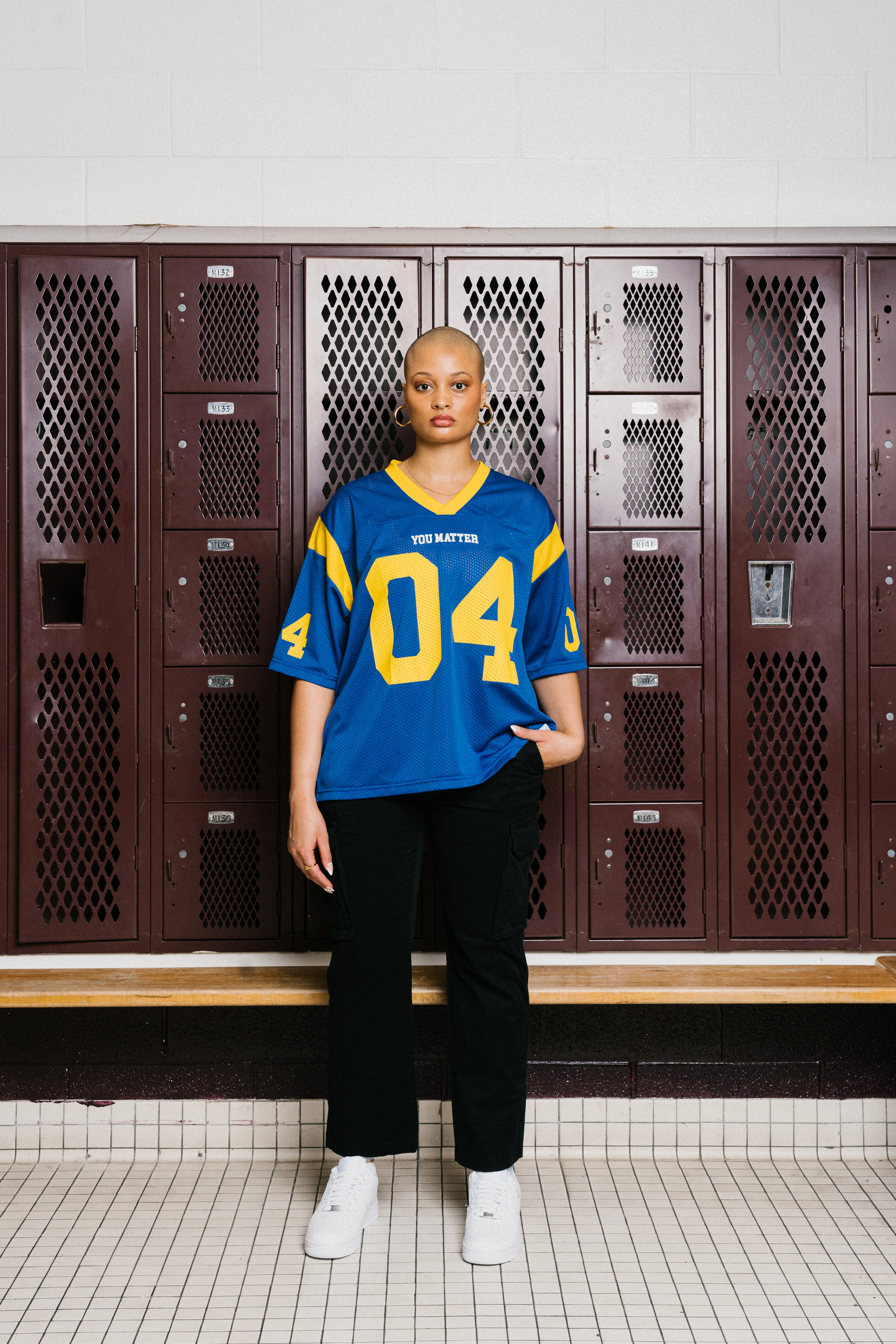 You Matter Football Jersey - Blue & Gold - Image 8