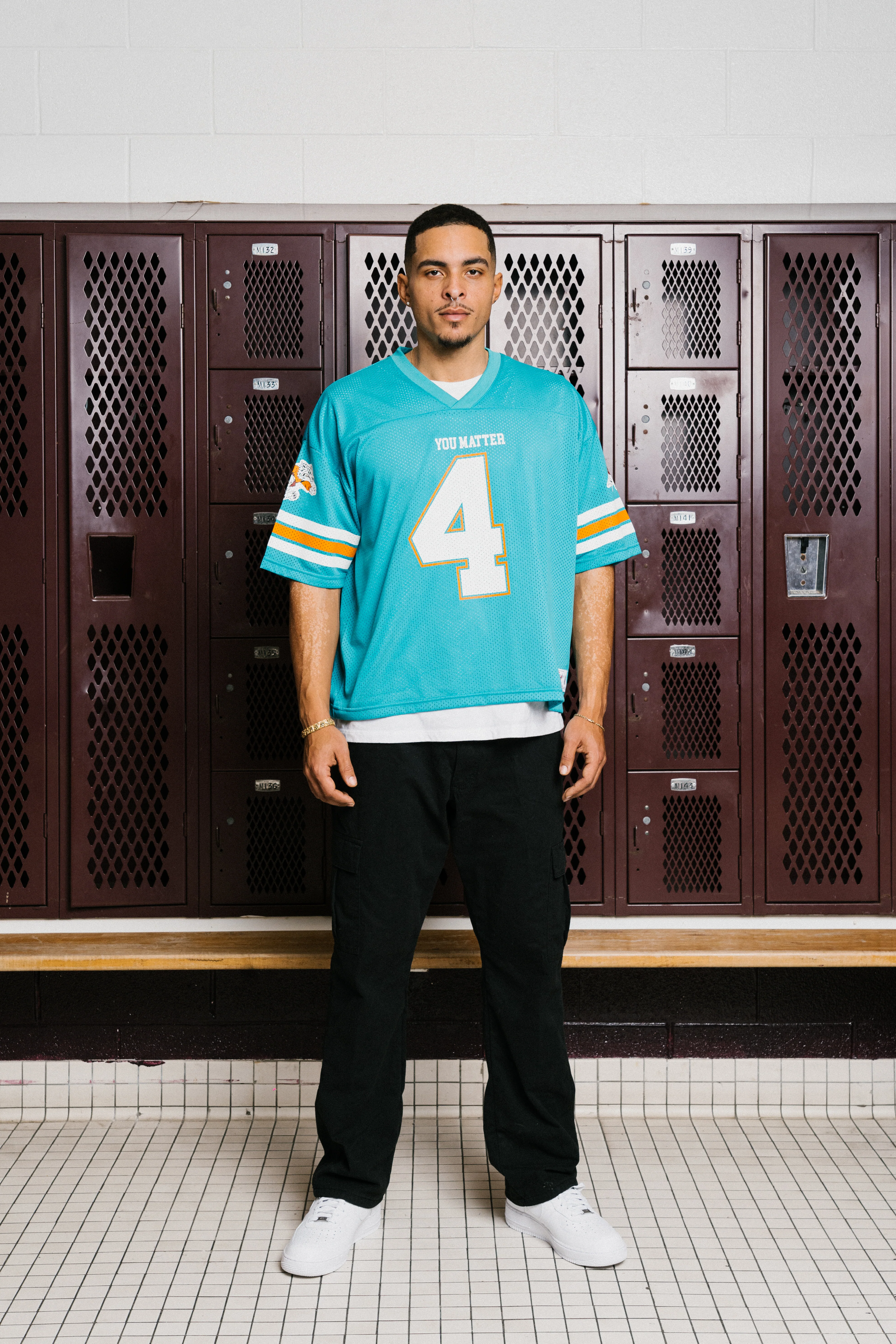 You Matter Football Jersey - Teal - Image 12