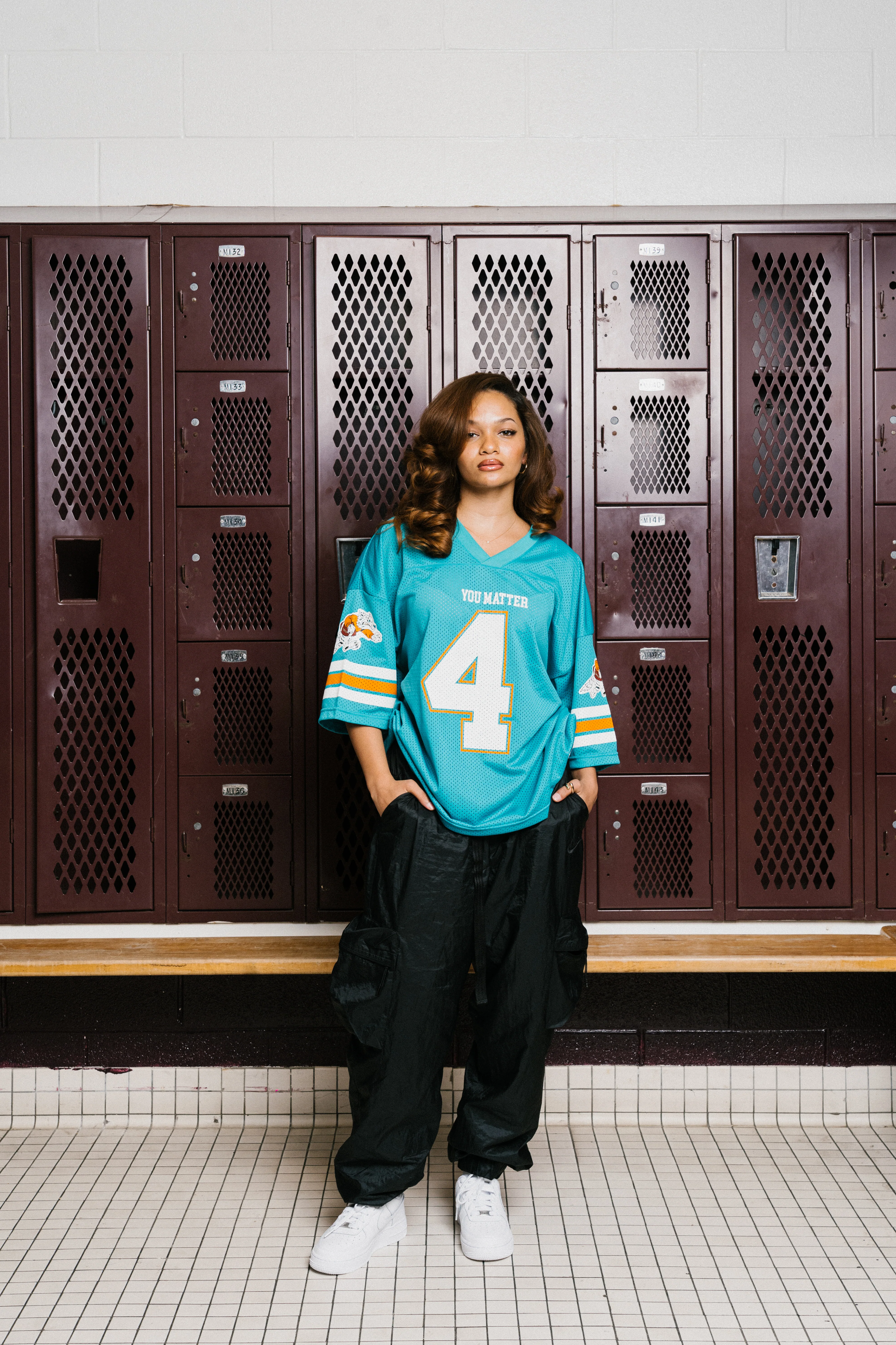 You Matter Football Jersey - Teal - Image 8