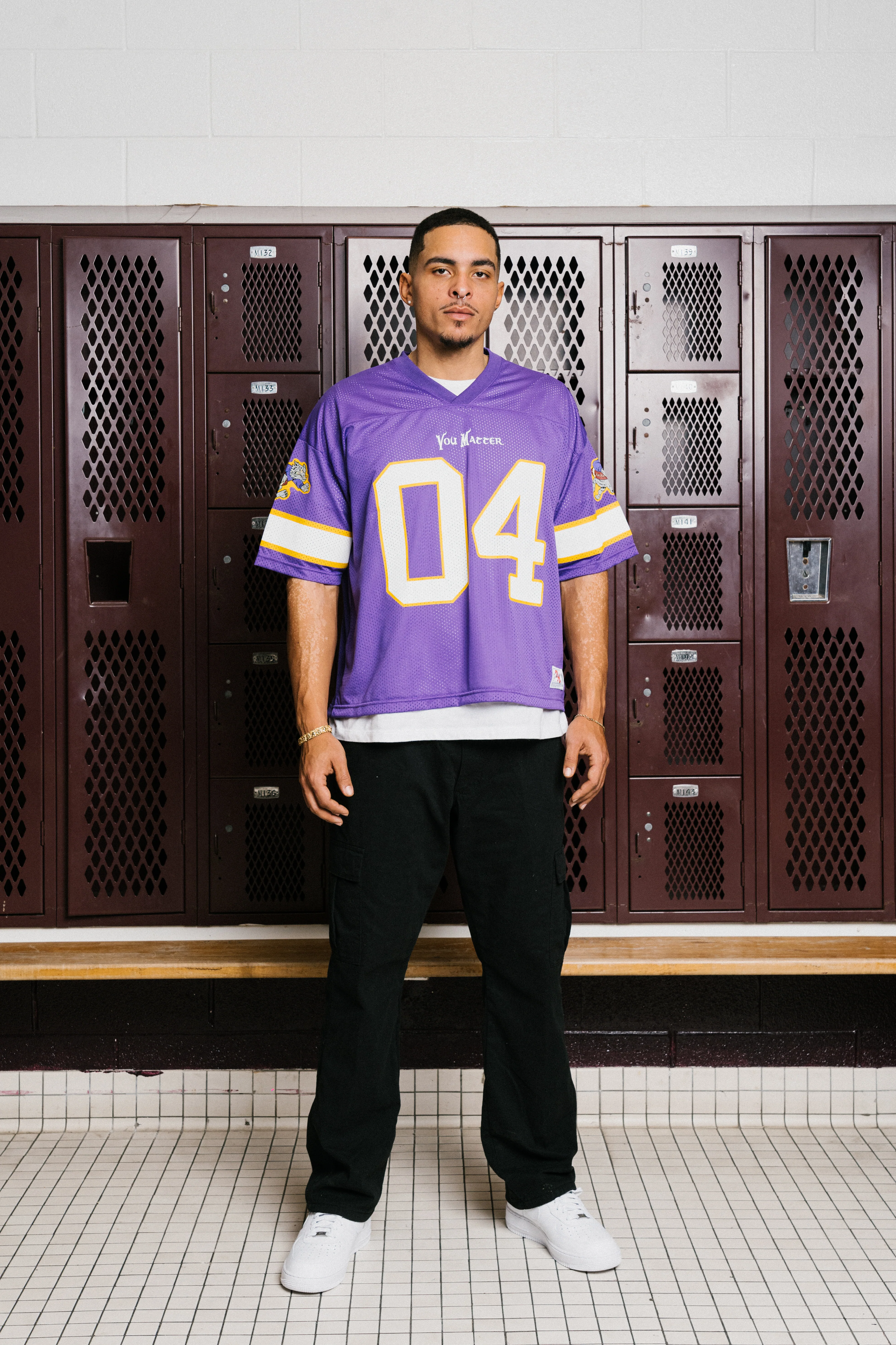 You Matter Football Jersey - Purple & Yellow - Image 13