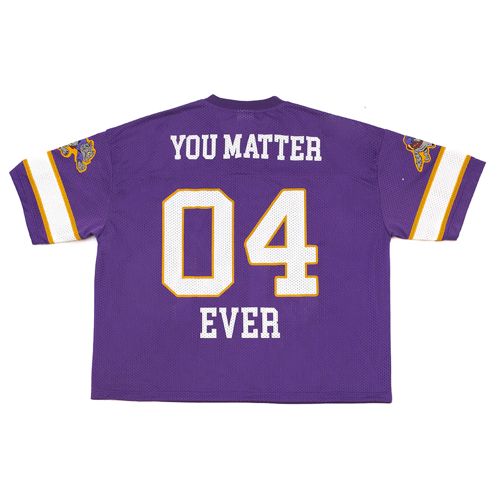 You Matter Football Jersey - Purple & Yellow - Image 3