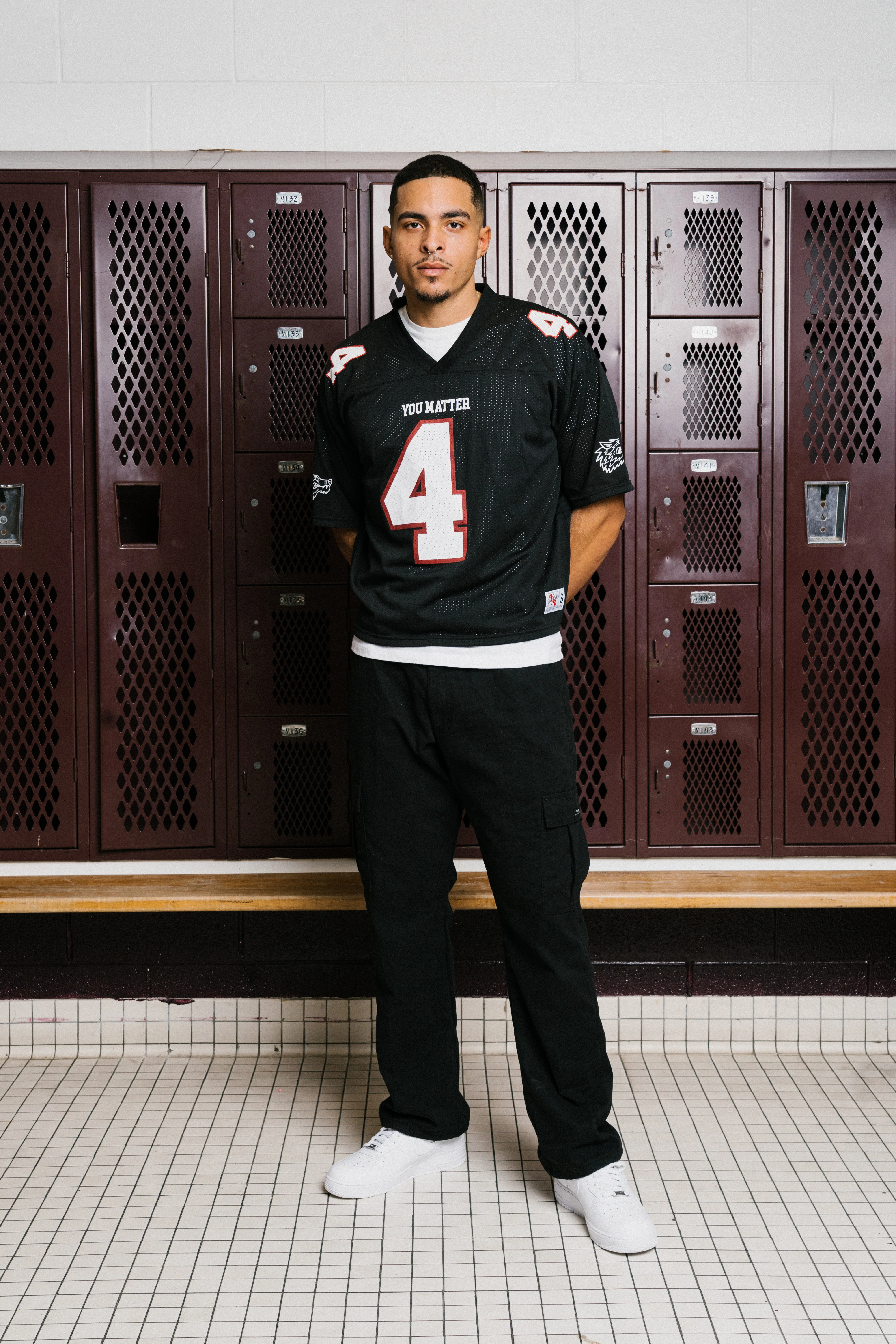 You Matter Football Jersey - Black/Red - Image 7