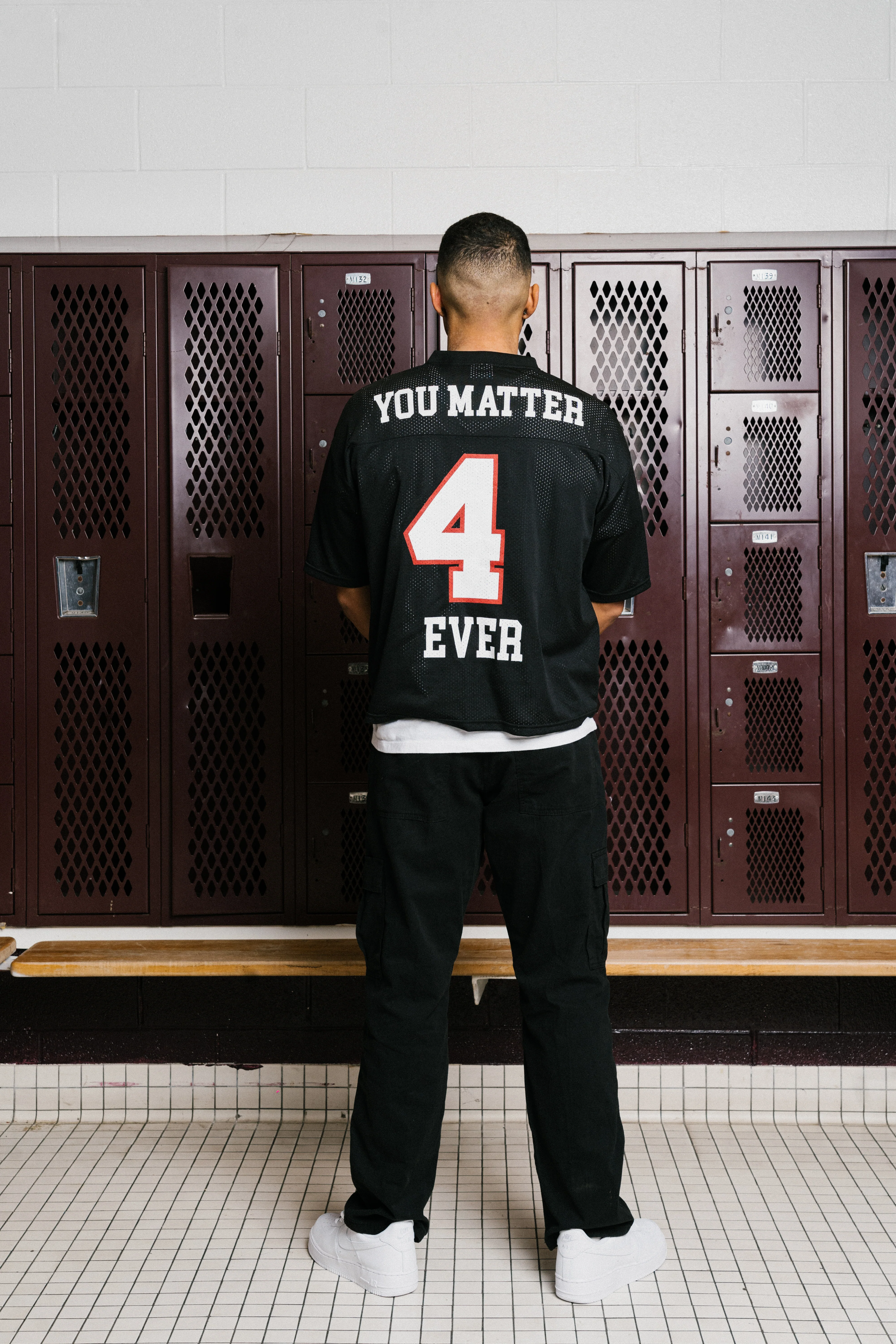 You Matter Football Jersey - Black/Red - Image 8