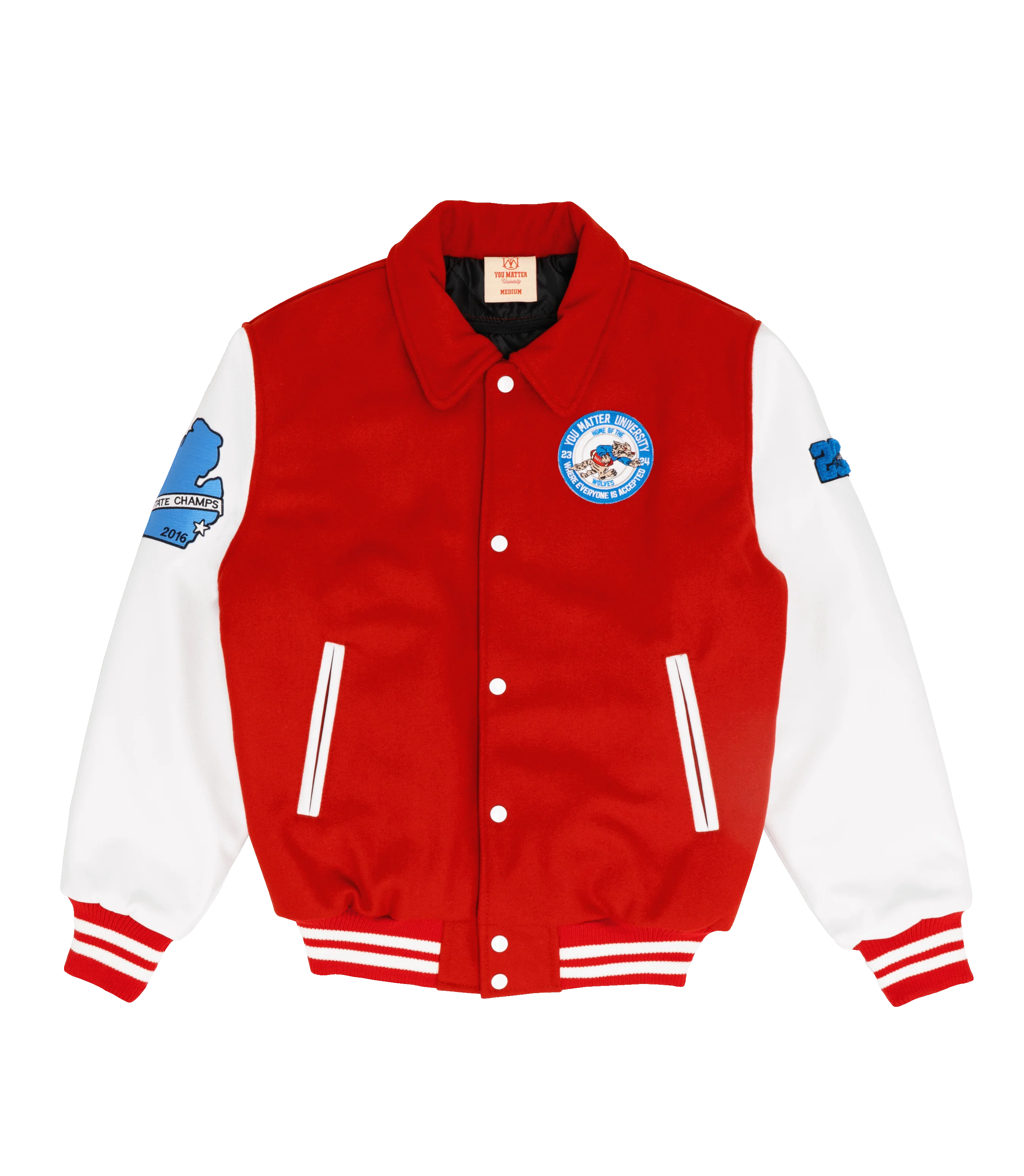 YMU Varsity Jacket - Red - Image 3