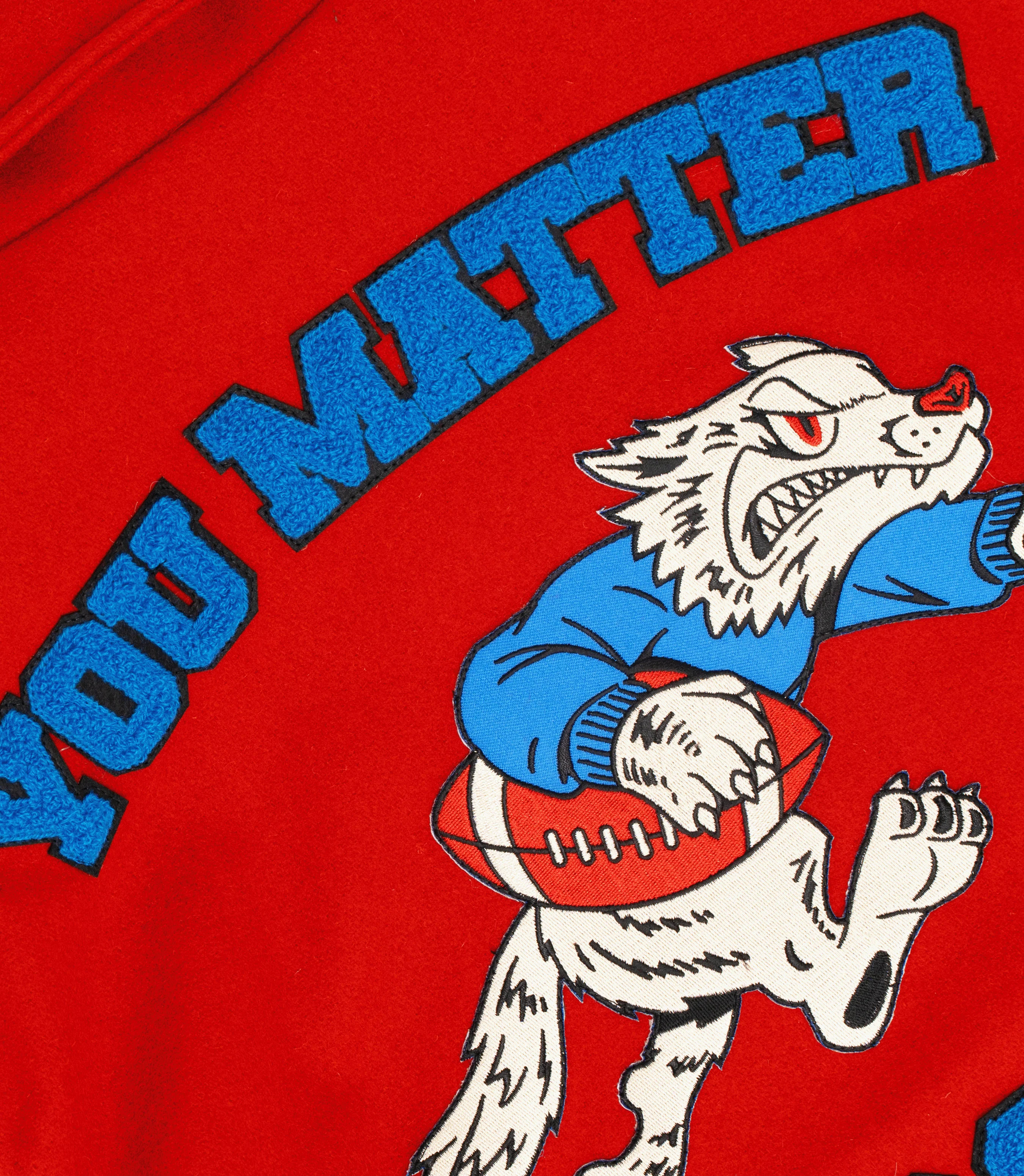 YMU Varsity Jacket - Red - Image 4