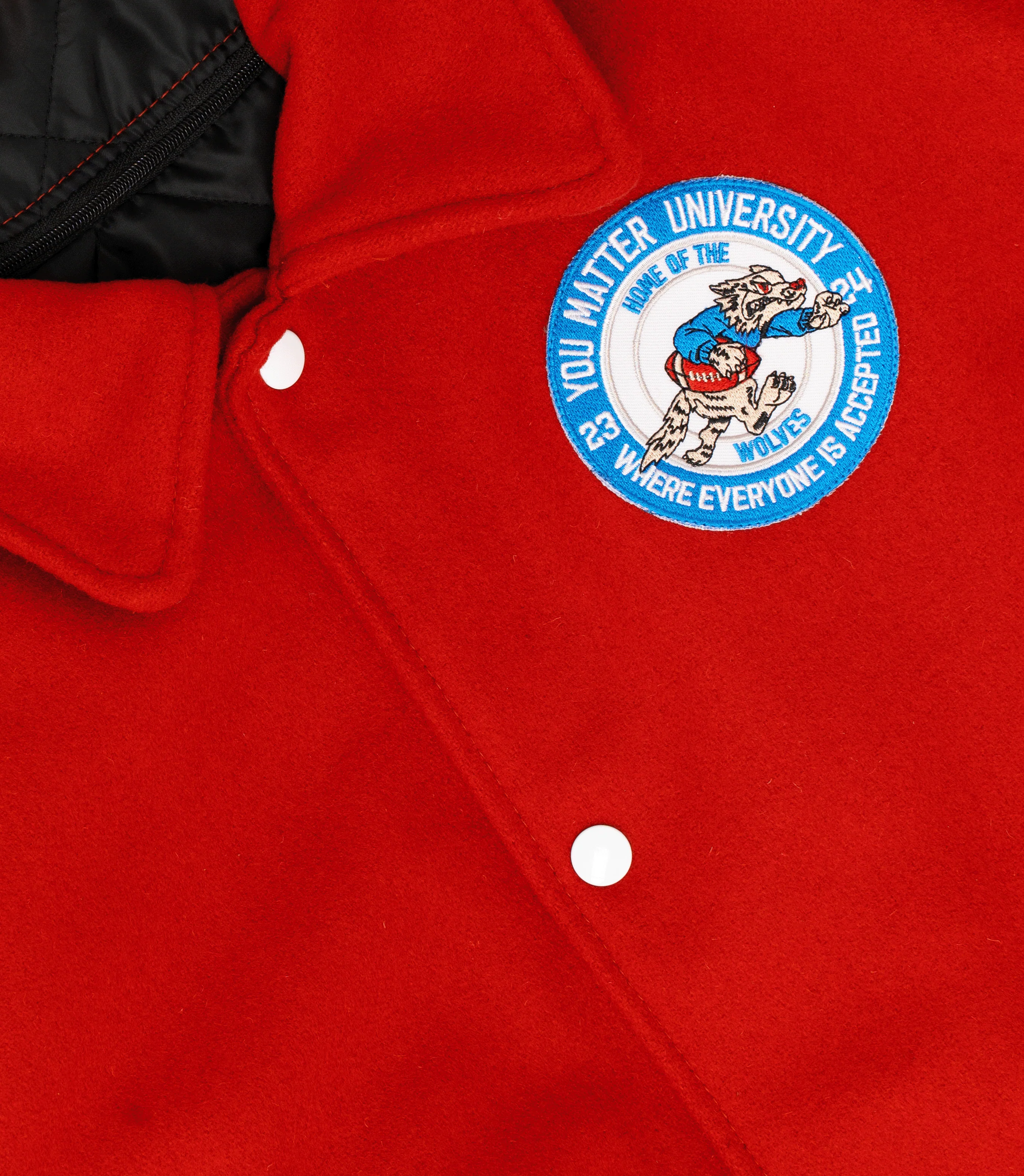 YMU Varsity Jacket - Red - Image 5